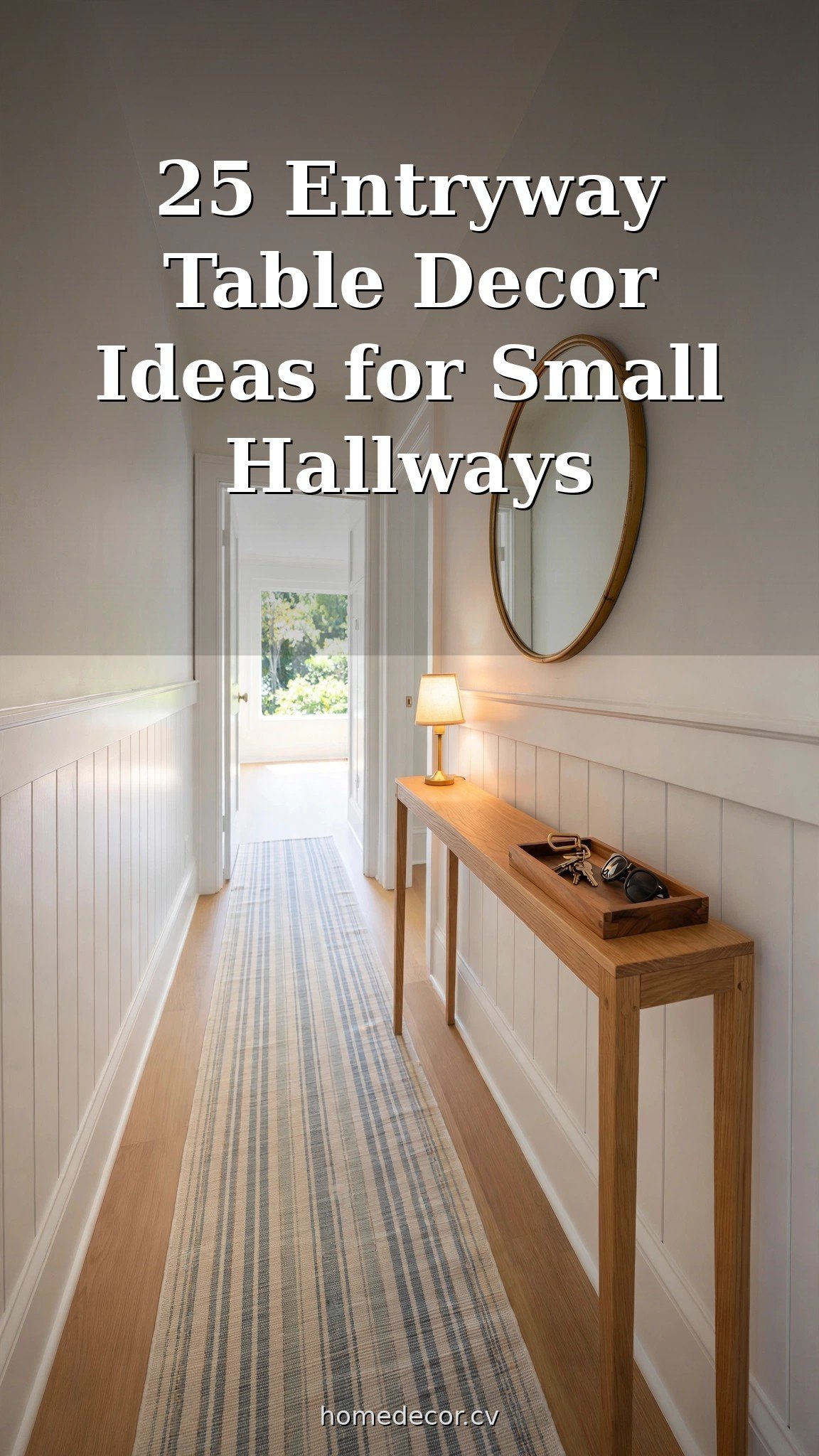 Pinterest pin: 25 Entryway Table Decor Ideas for Small Hallways