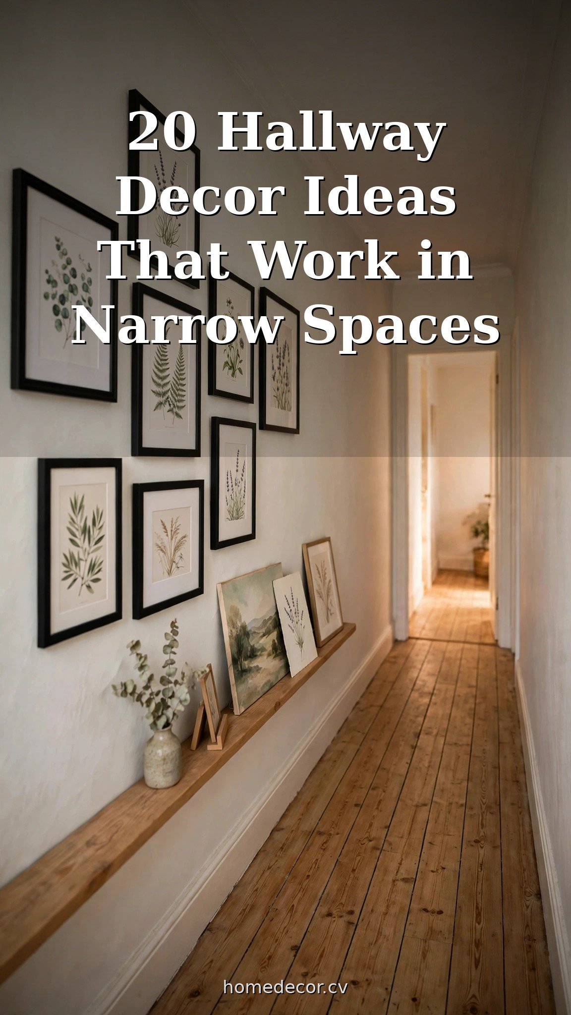 Pinterest pin: 20 Hallway Decor Ideas That Work in Narrow Spaces