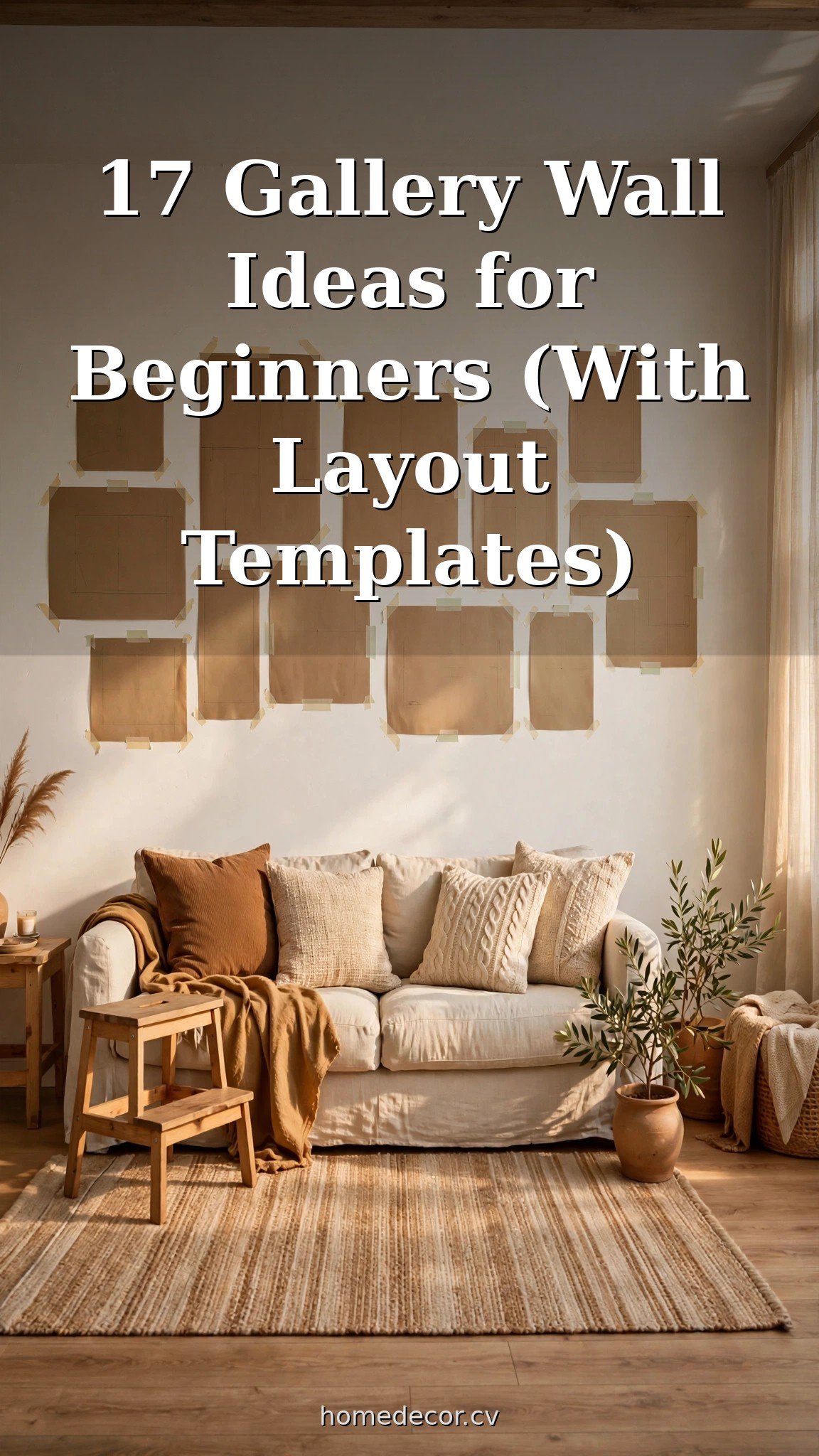 Pinterest pin: 17 Gallery Wall Ideas for Beginners (With Layout Templates)