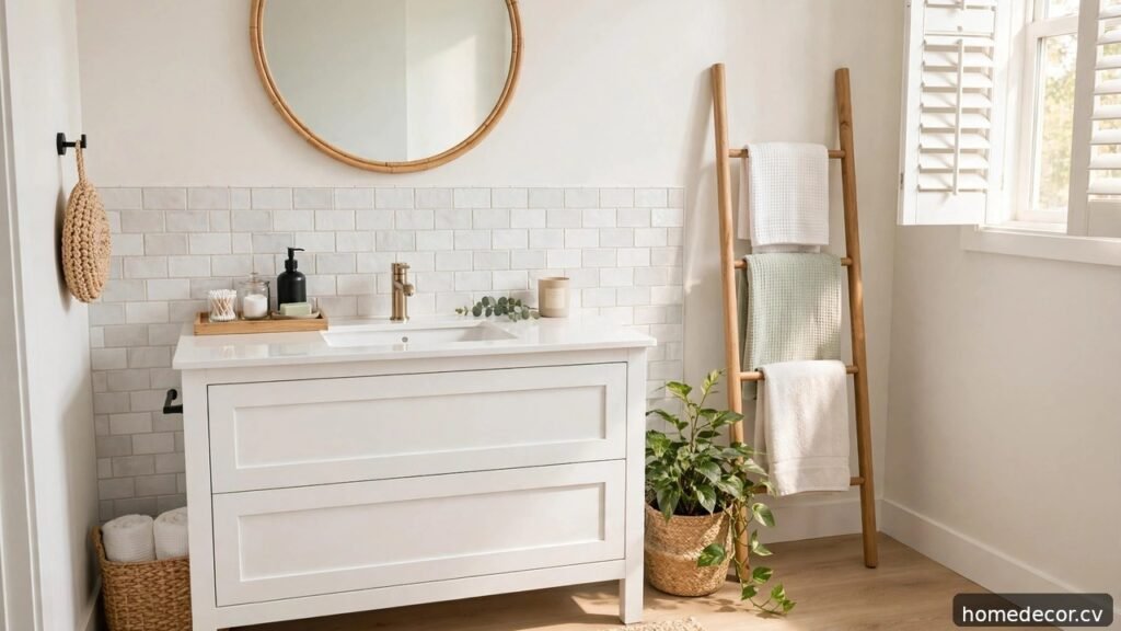 13 Renter-Friendly Bathroom Ideas (No Drilling!)