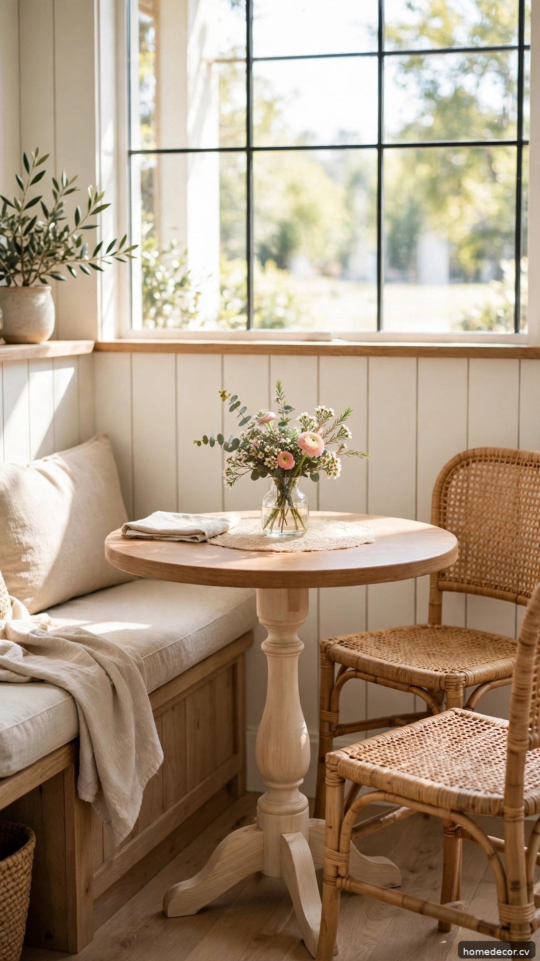 Round Pedestal Table - small dining room idea