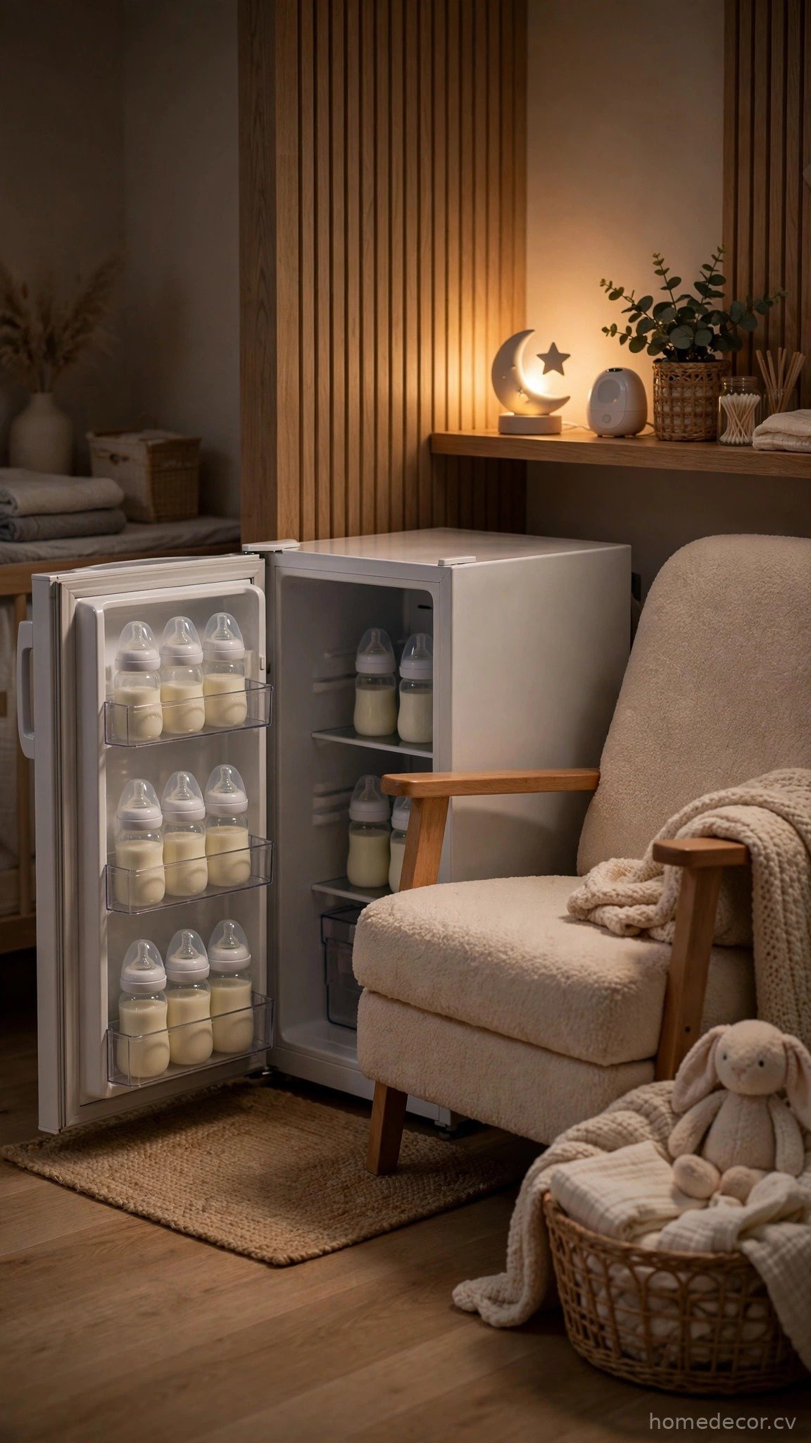 Add a Mini Fridge for Nighttime Feedings