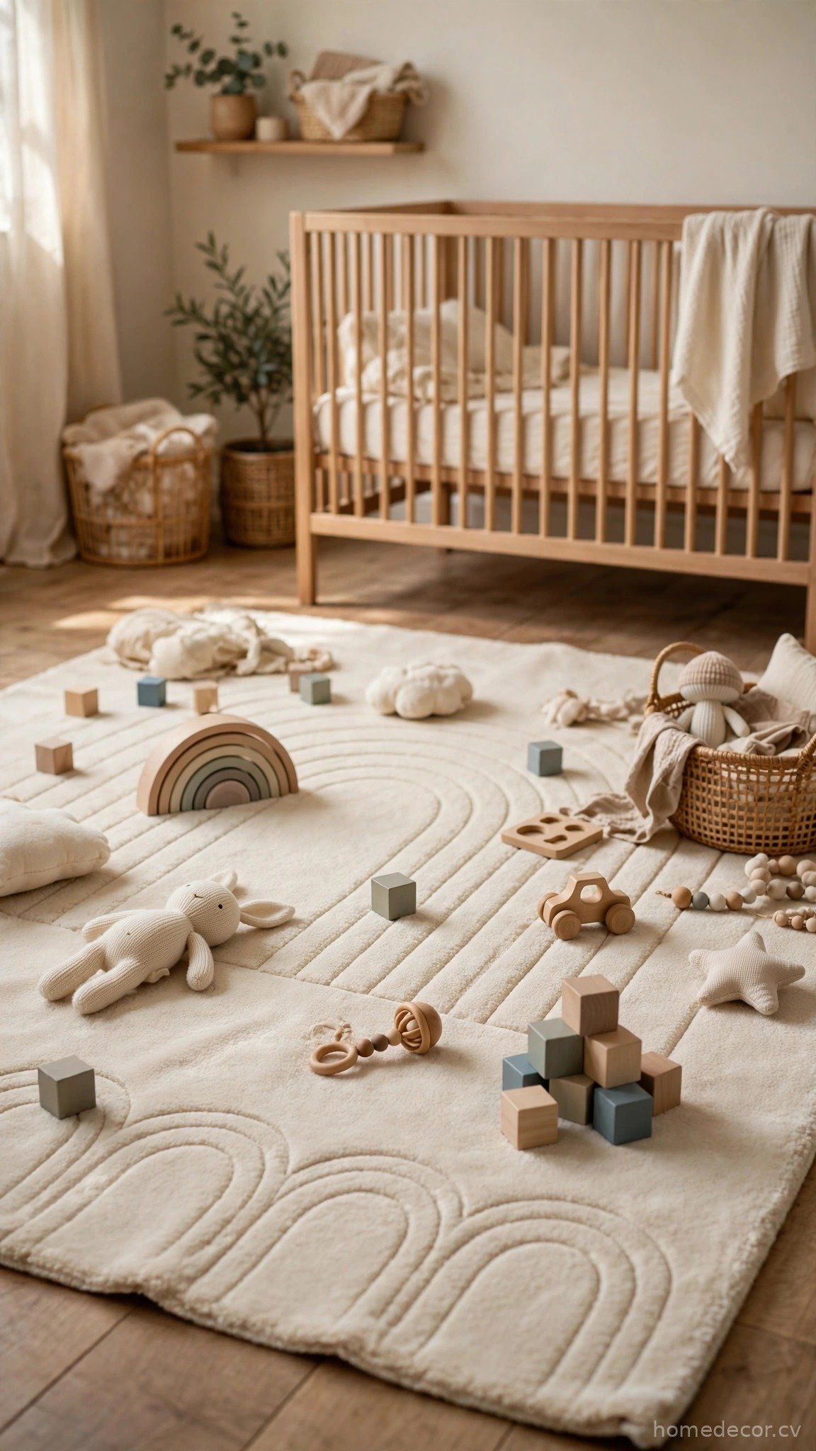 Layer a Soft, Washable Area Rug