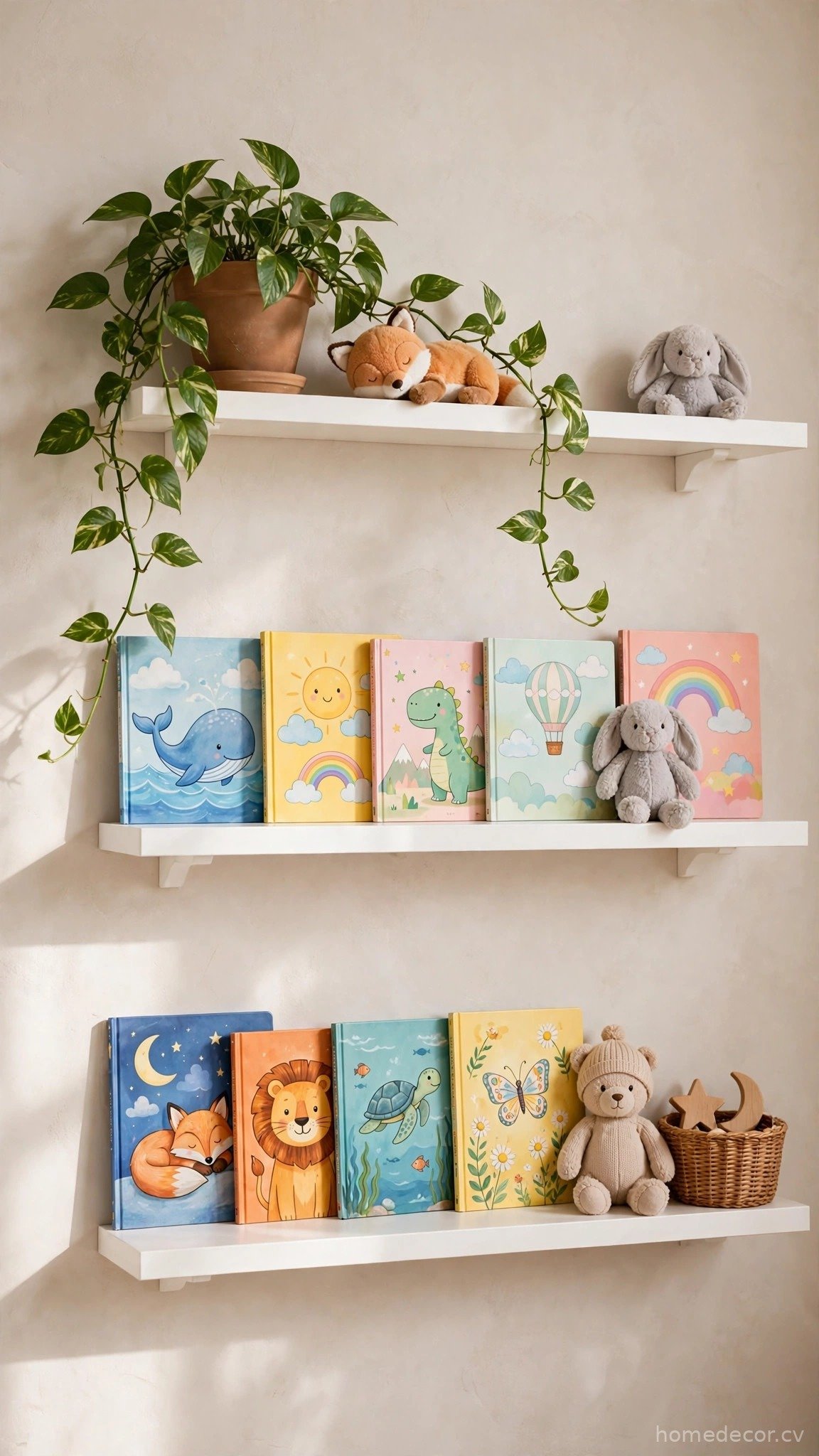 Install Floating Shelves for Books and Decor