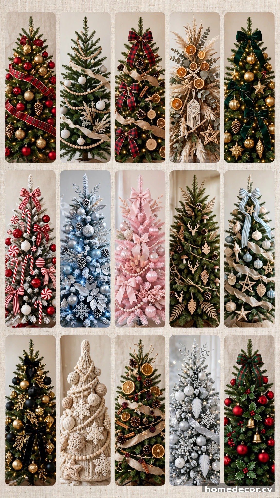 Pinterest pin: 15 Christmas Tree Decorating Ideas