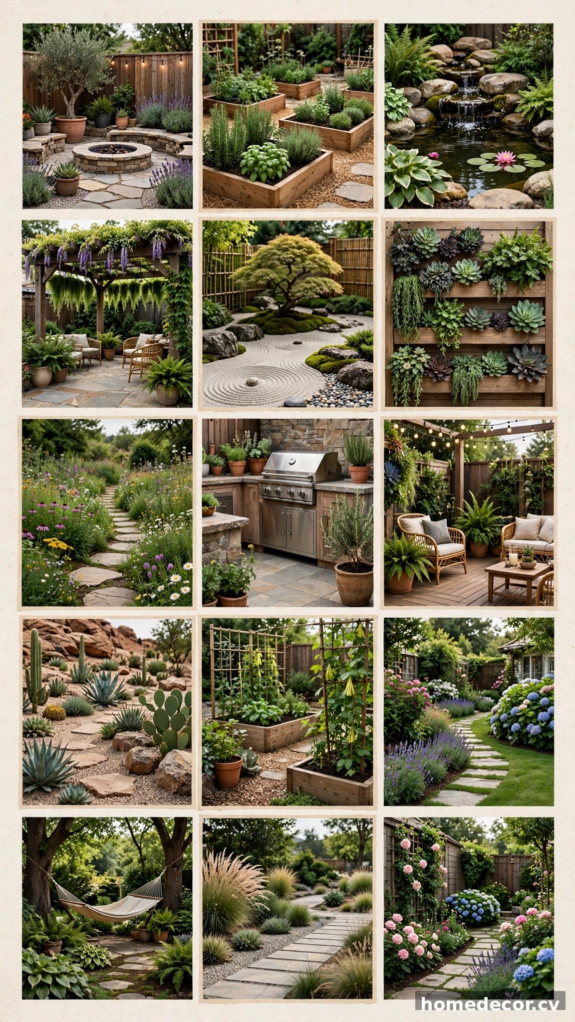 Pinterest pin: 15 Backyard Landscaping Ideas