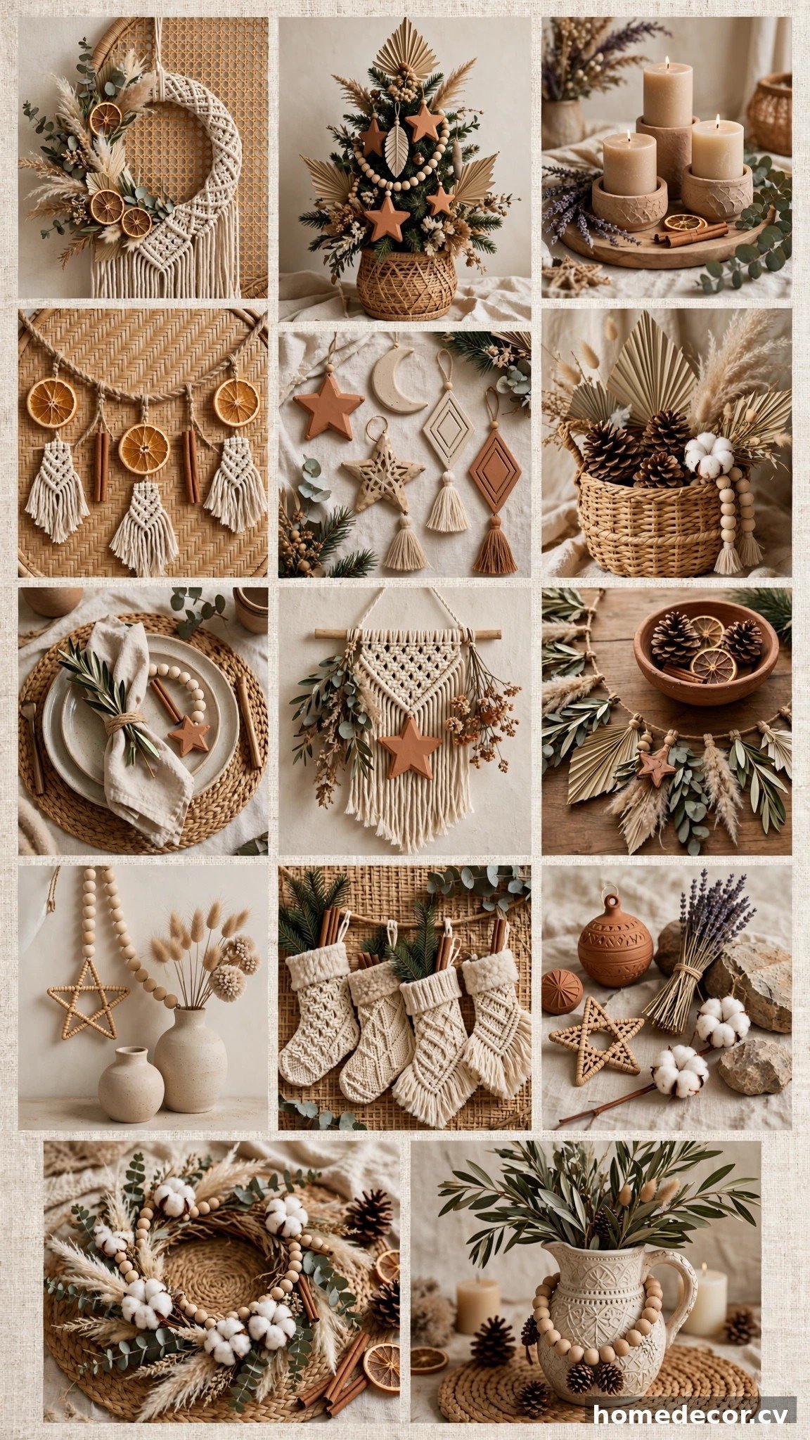 Pinterest pin: 14 Boho Christmas Decor Ideas
