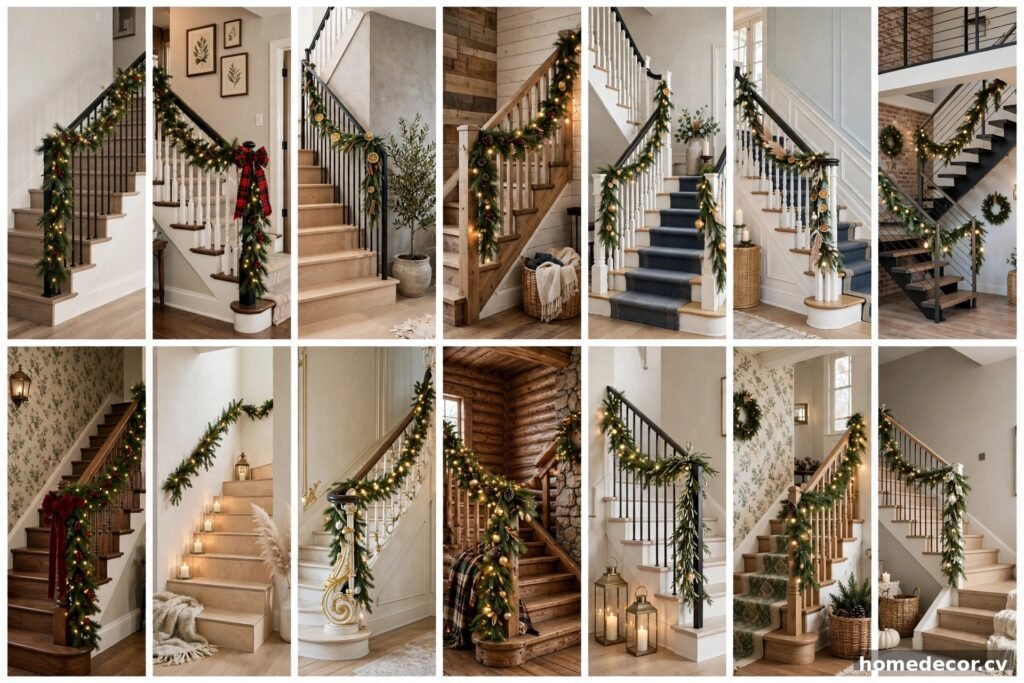 14 Christmas Staircase Ideas
