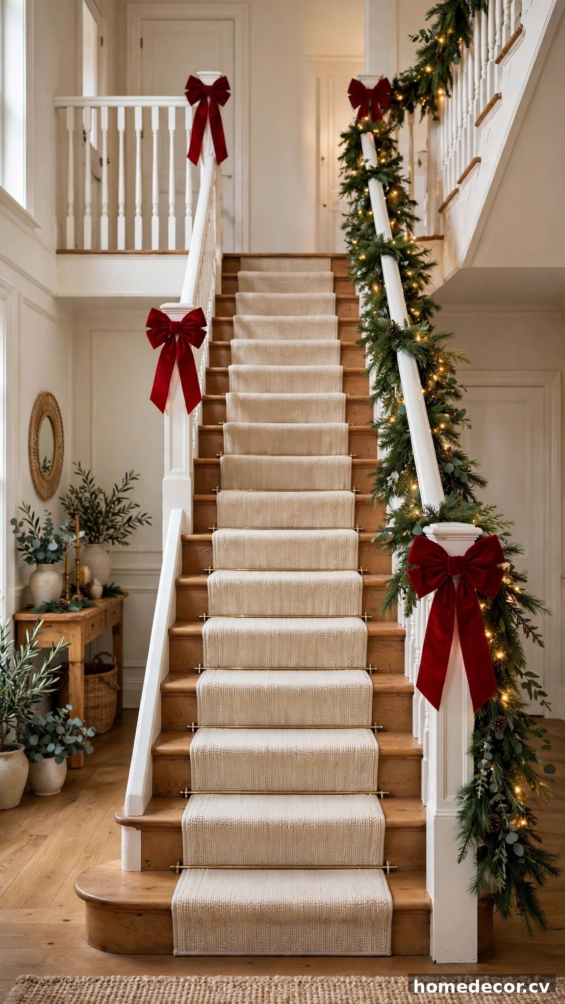 14 Christmas Staircase Ideas - Idea 1