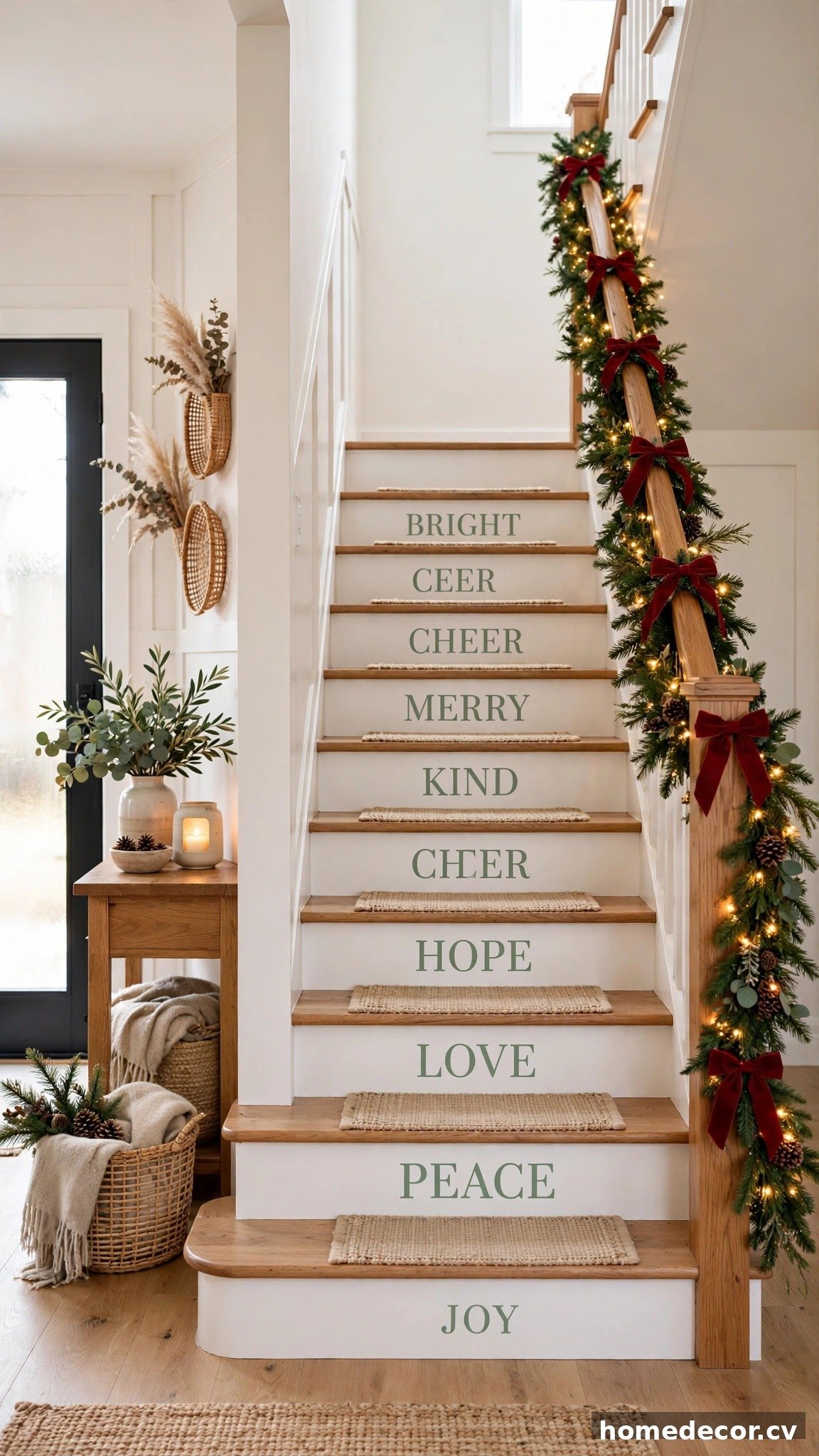 14 Christmas Staircase Ideas - Idea 14
