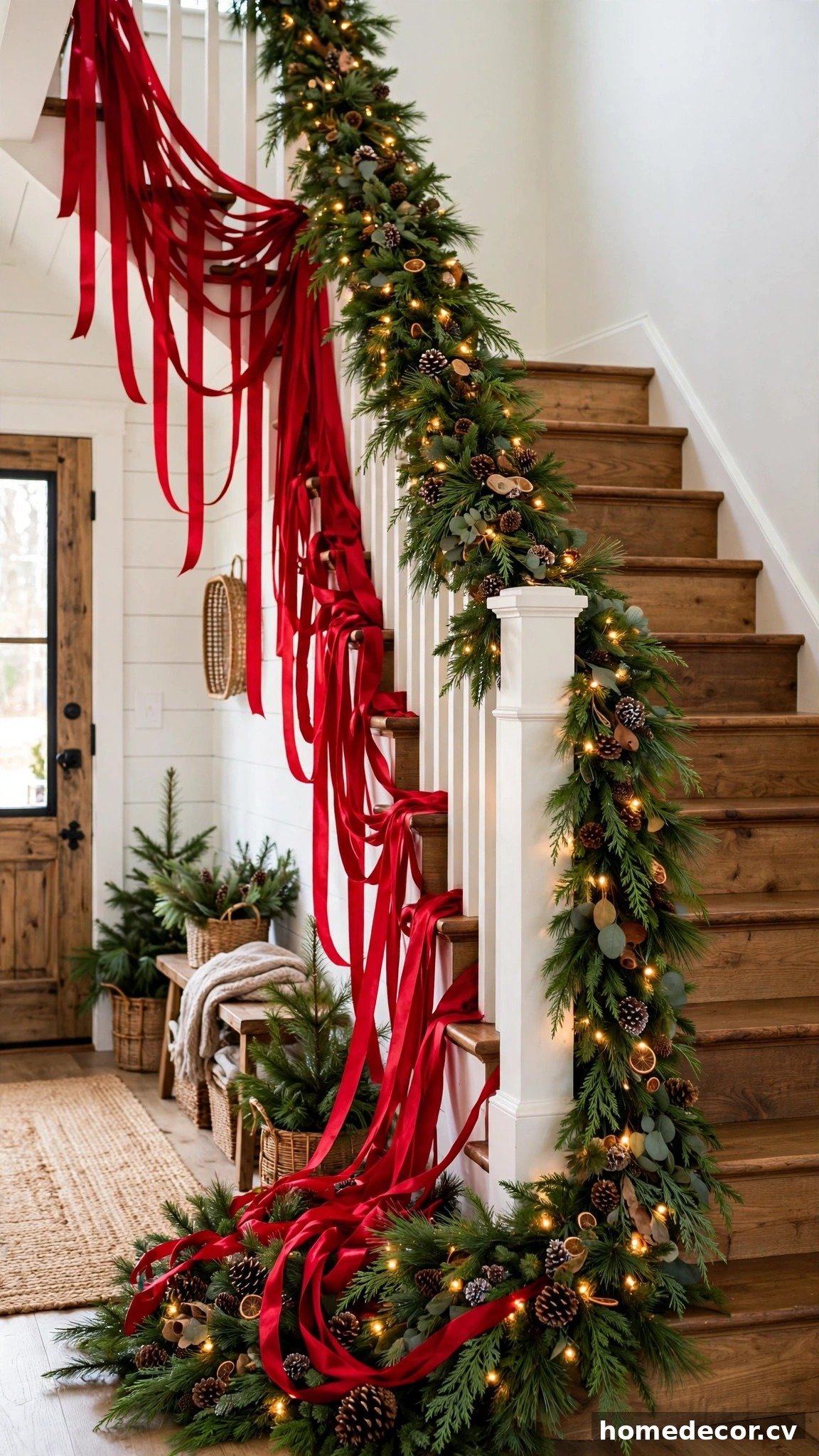 14 Christmas Staircase Ideas - Idea 3
