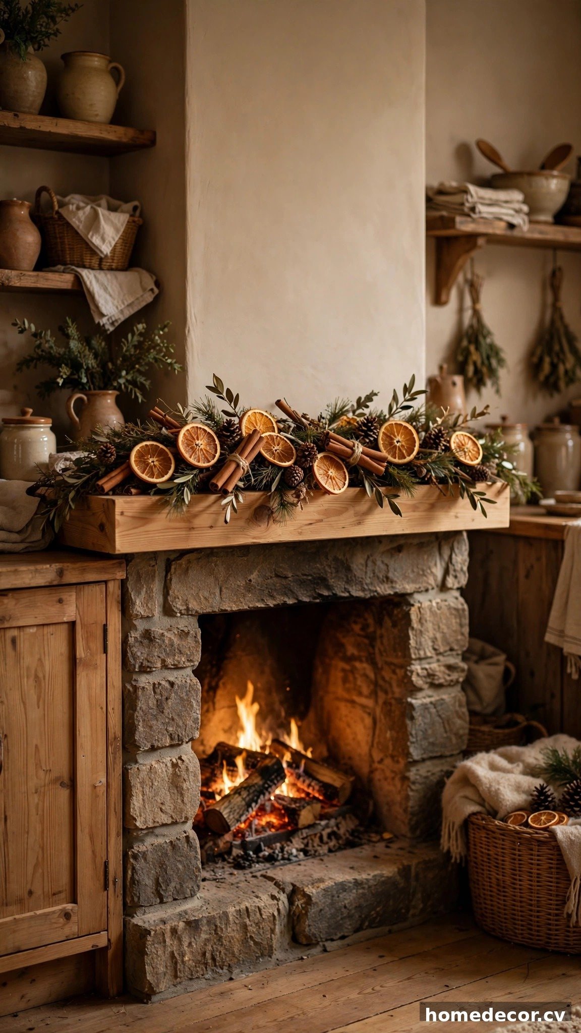 15 Christmas Fireplace Decor Ideas - Idea 12