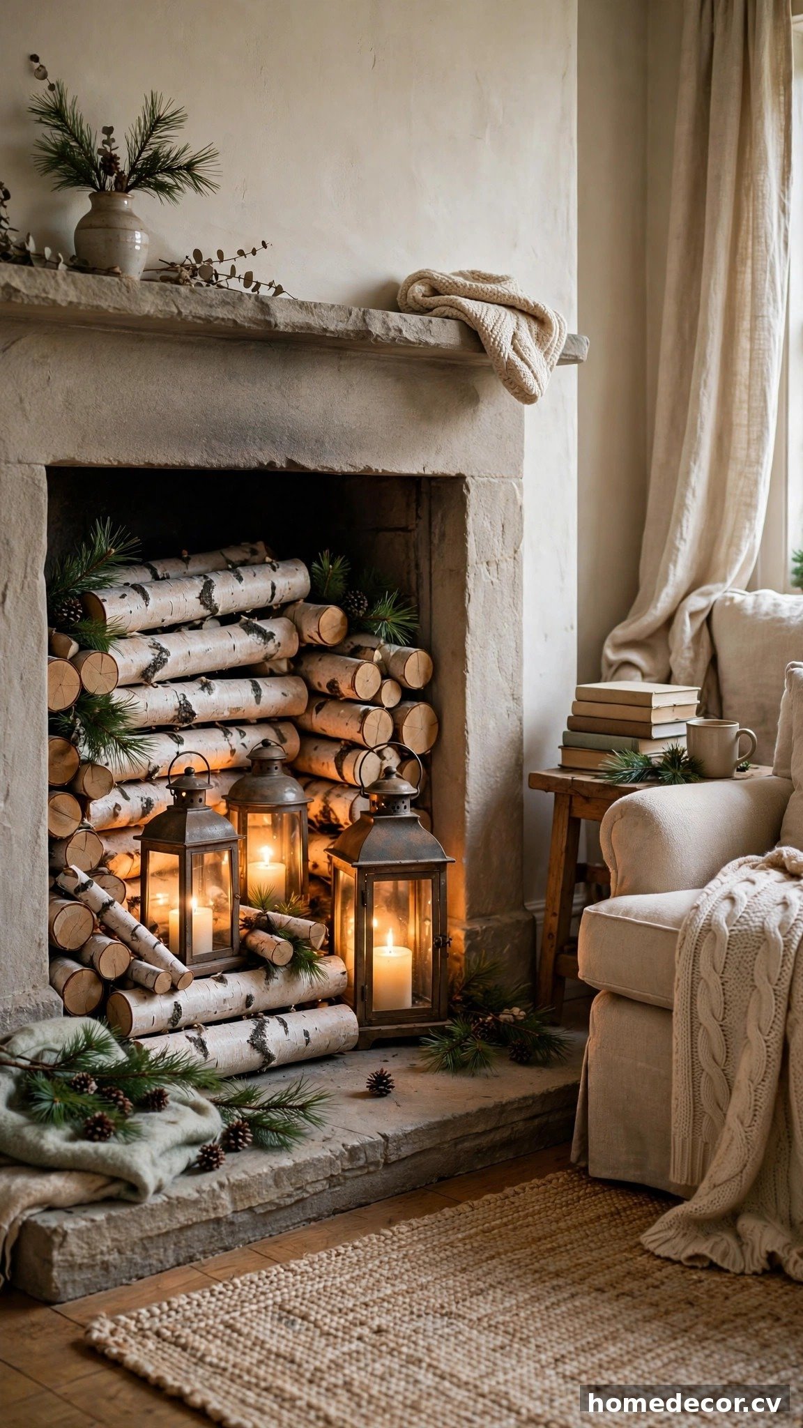 15 Christmas Fireplace Decor Ideas - Idea 14