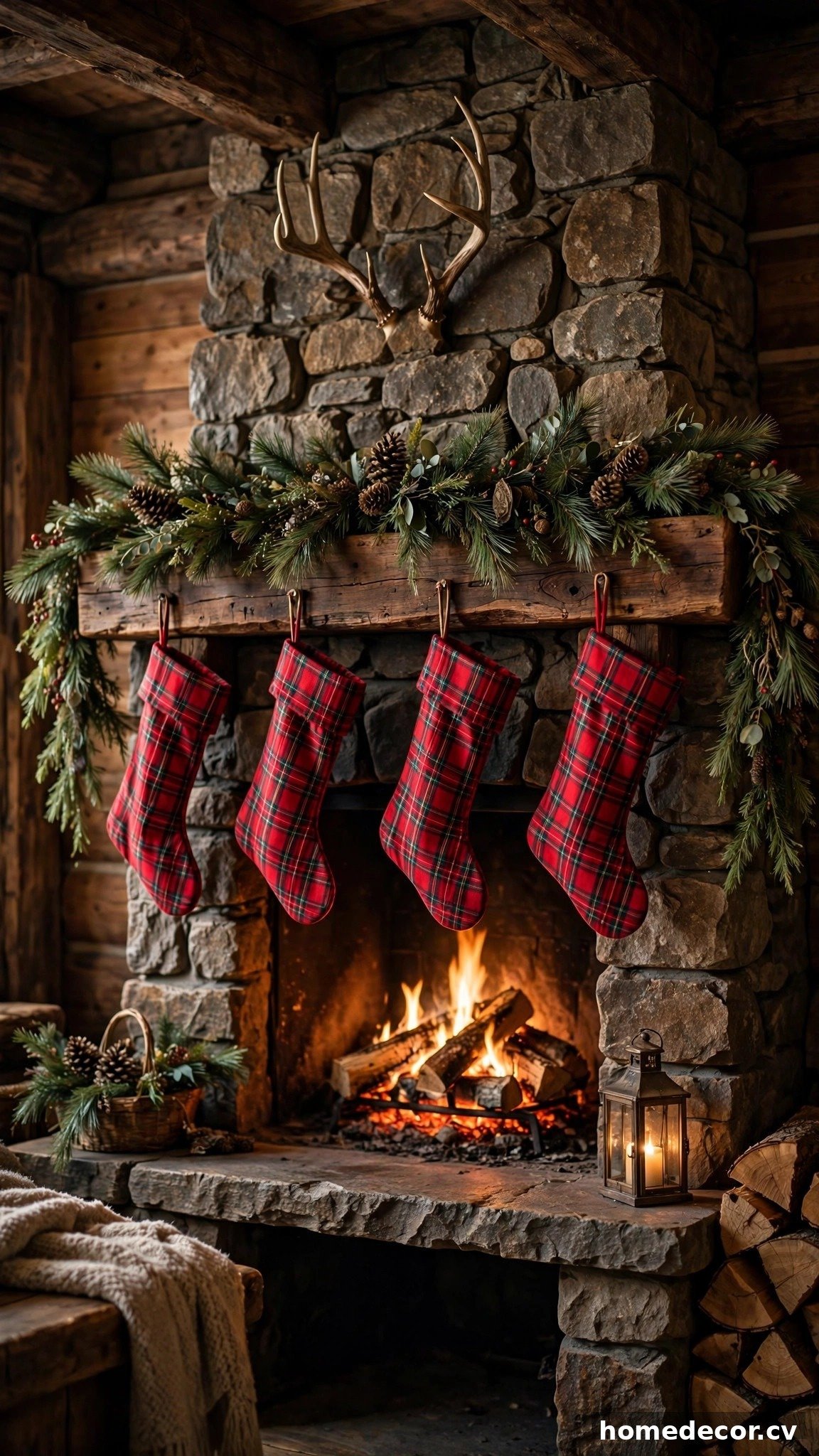 15 Christmas Fireplace Decor Ideas - Idea 5