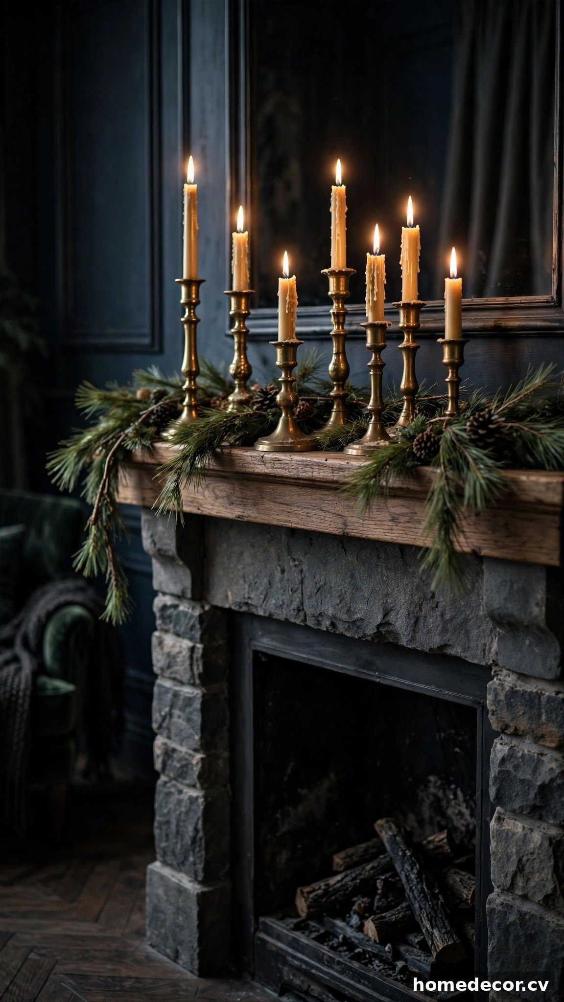 15 Christmas Fireplace Decor Ideas - Idea 7