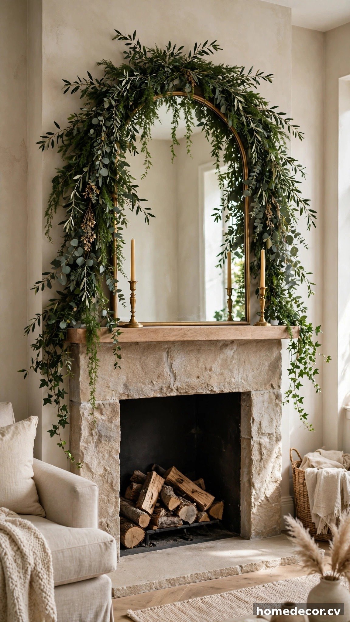 15 Christmas Fireplace Decor Ideas - Idea 9