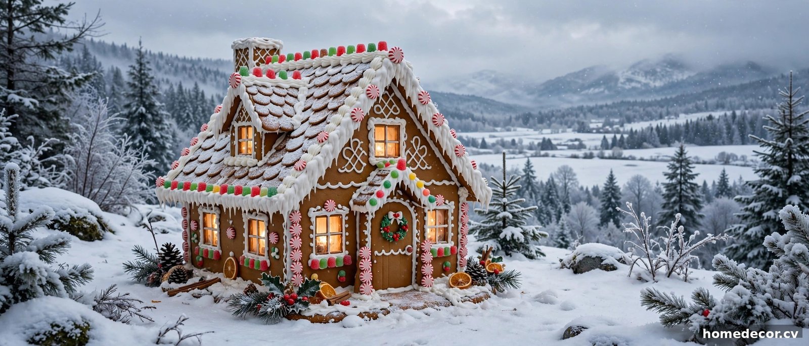 15 Christmas Gingerbread House Ideas - Idea 1