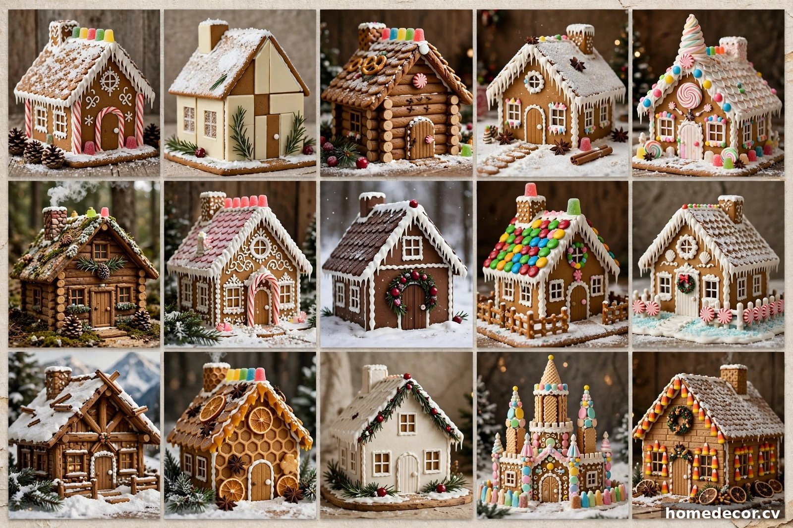 Pinterest pin: 15 Christmas Gingerbread House Ideas