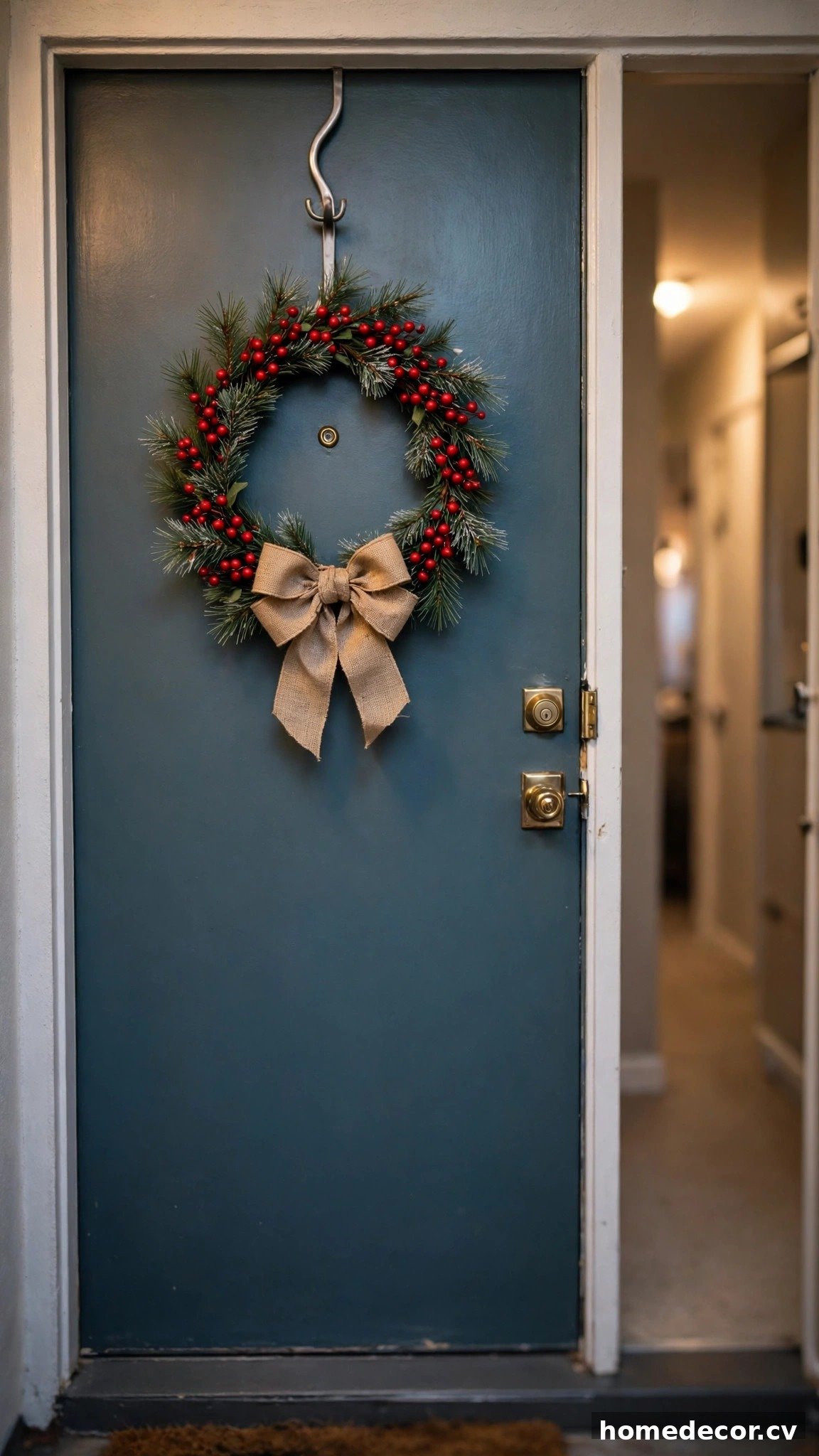 15 Apartment Christmas Door Decor Ideas - Idea 1
