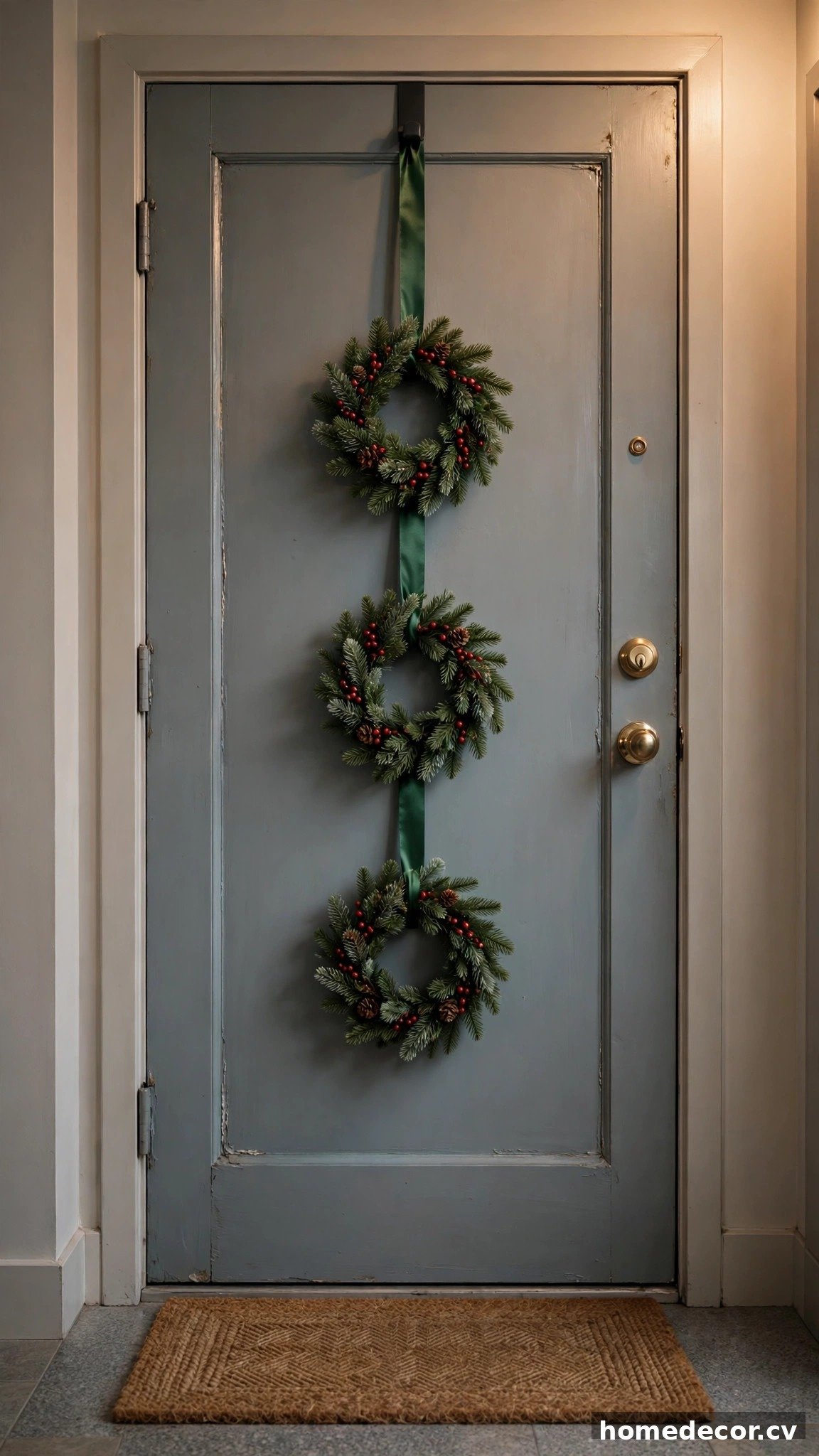 15 Apartment Christmas Door Decor Ideas - Idea 11
