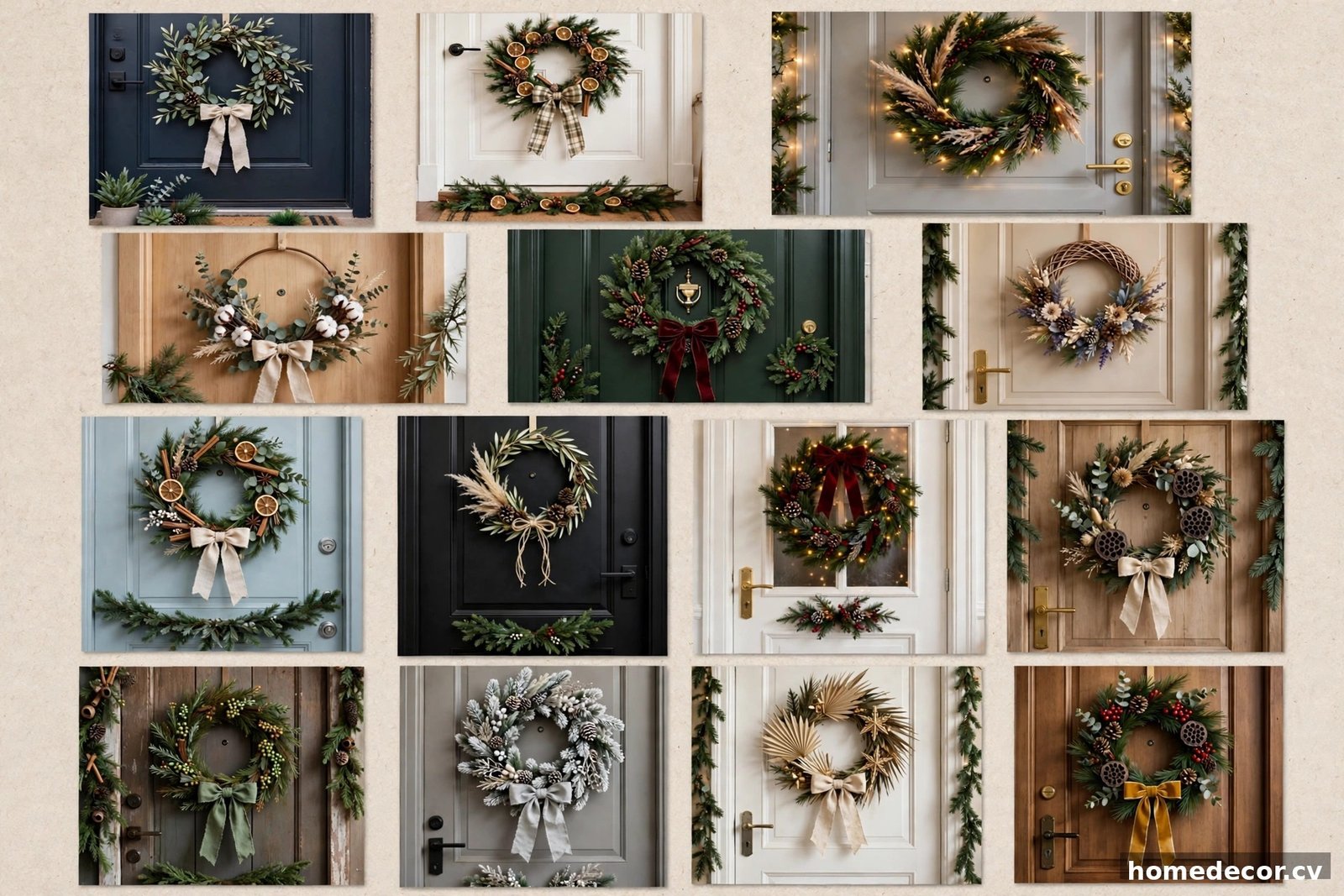 Pinterest pin: 15 Apartment Christmas Door Decor Ideas