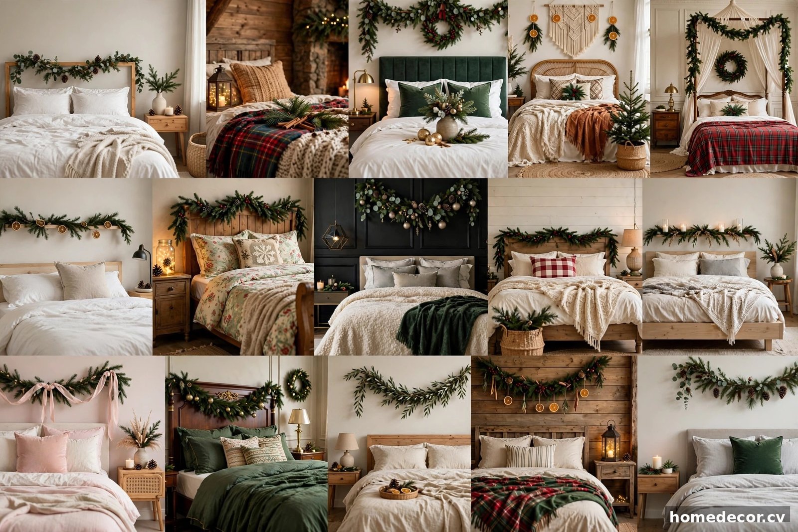 Pinterest pin: 15 Christmas Bedroom Ideas
