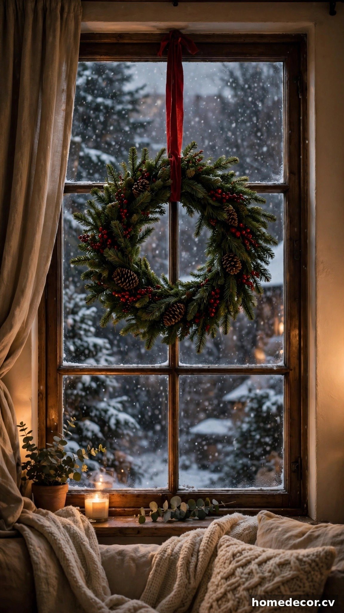 15 Christmas Window Decor Ideas - Idea 1