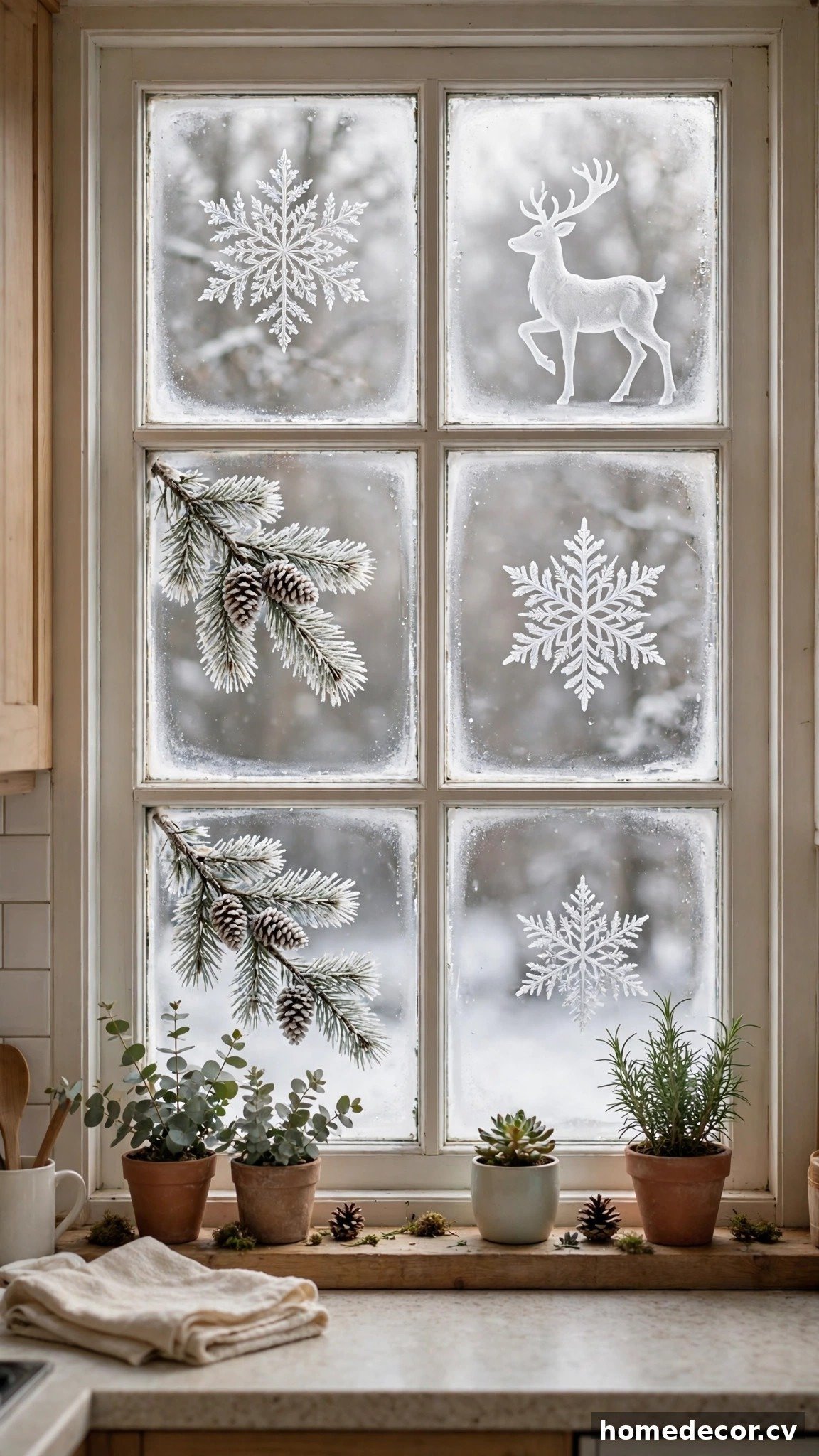 15 Christmas Window Decor Ideas - Idea 6