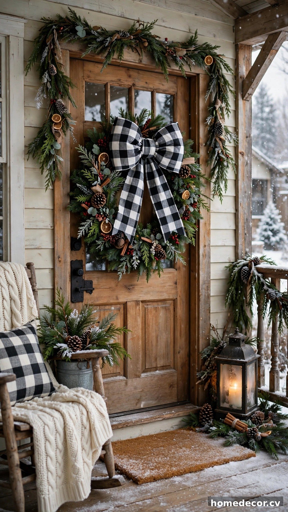 14 Farmhouse Christmas Porch Decor Ideas - Idea 1