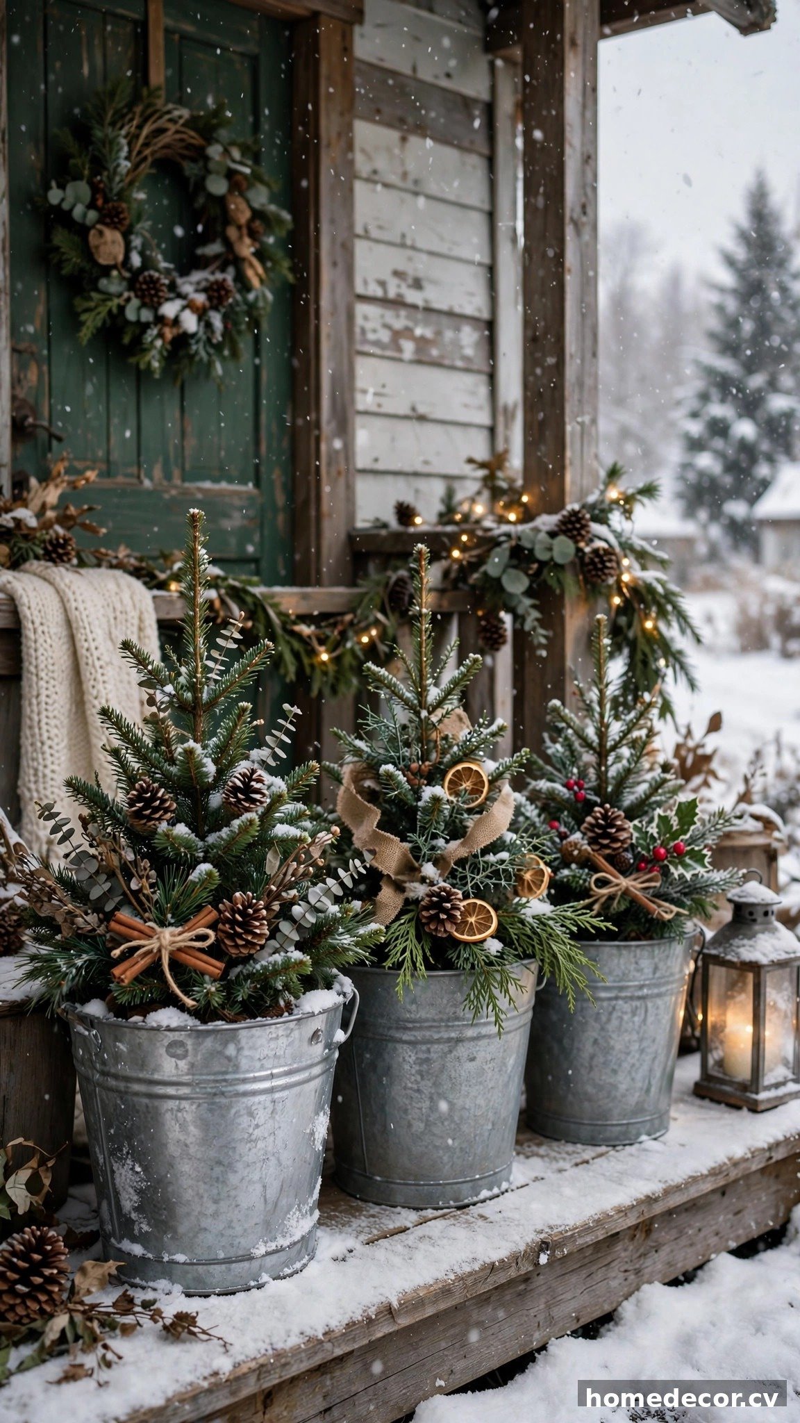 14 Farmhouse Christmas Porch Decor Ideas - Idea 3