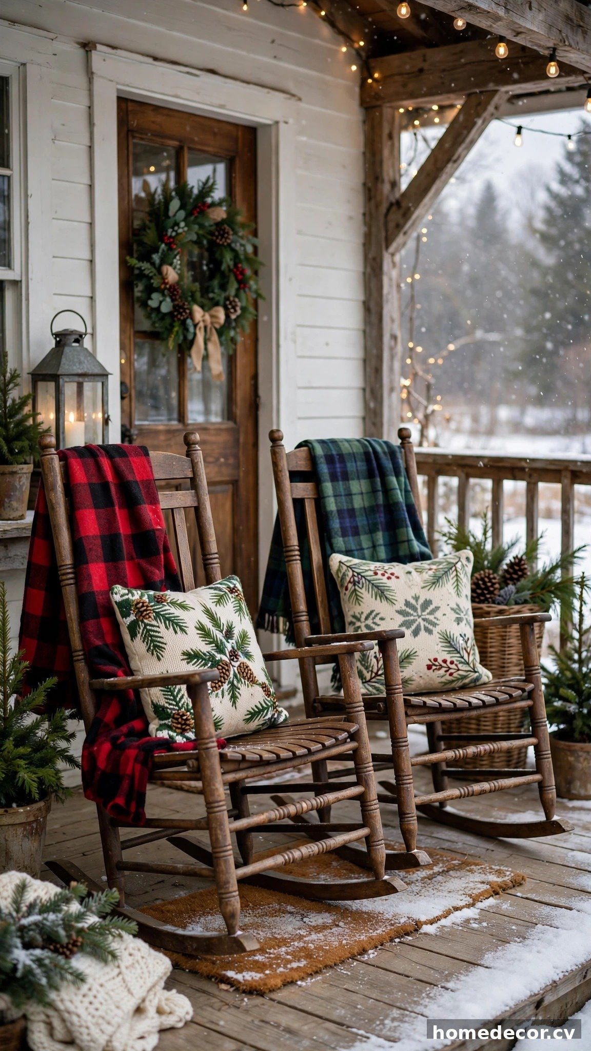 14 Farmhouse Christmas Porch Decor Ideas - Idea 4