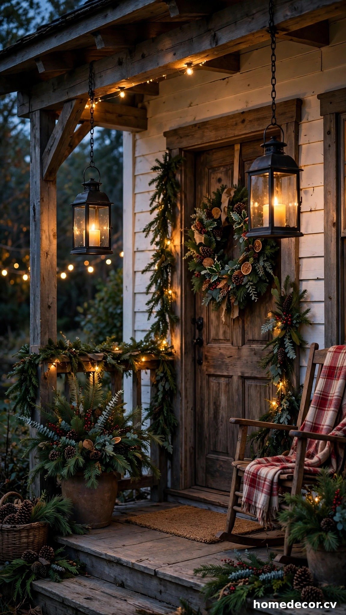 14 Farmhouse Christmas Porch Decor Ideas - Idea 6