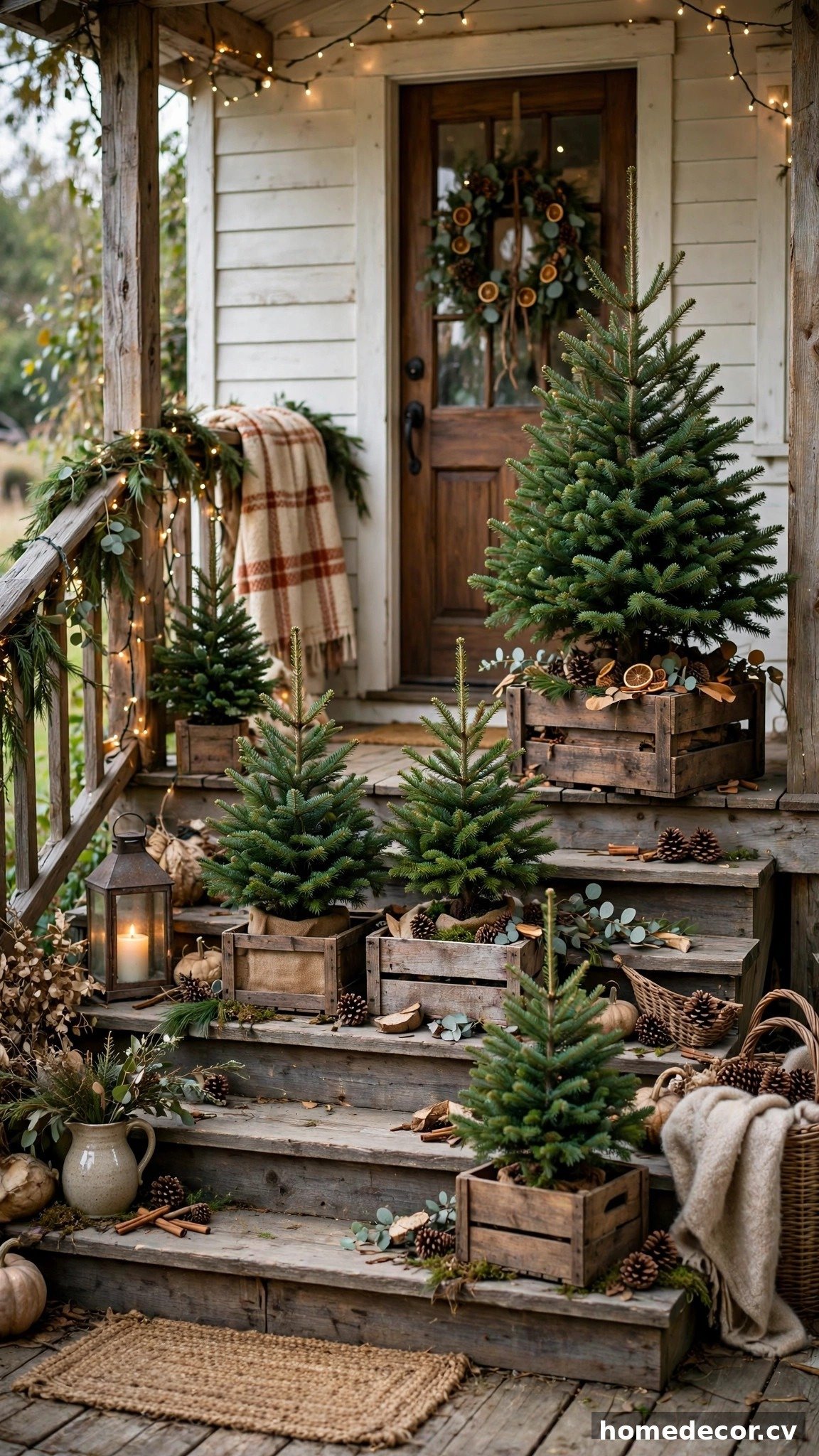 14 Farmhouse Christmas Porch Decor Ideas - Idea 8