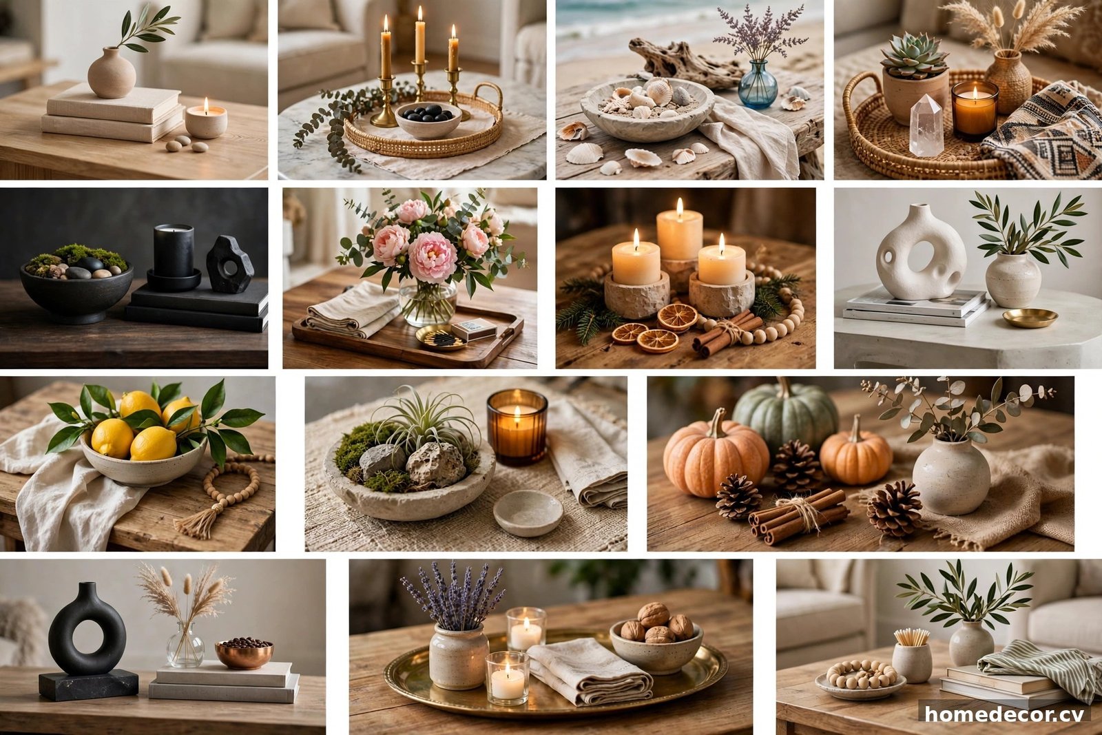 Pinterest pin: 14 Coffee Table Decorating Ideas