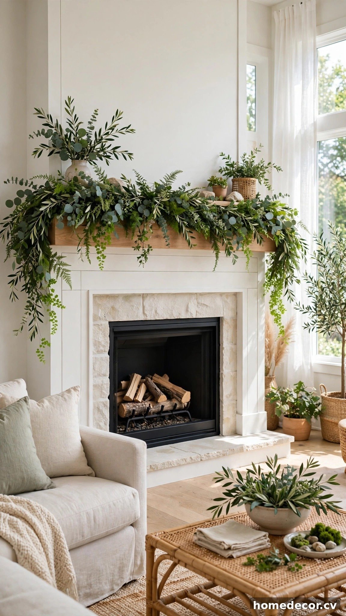 14 Summer Mantel Decor Ideas - Idea 1