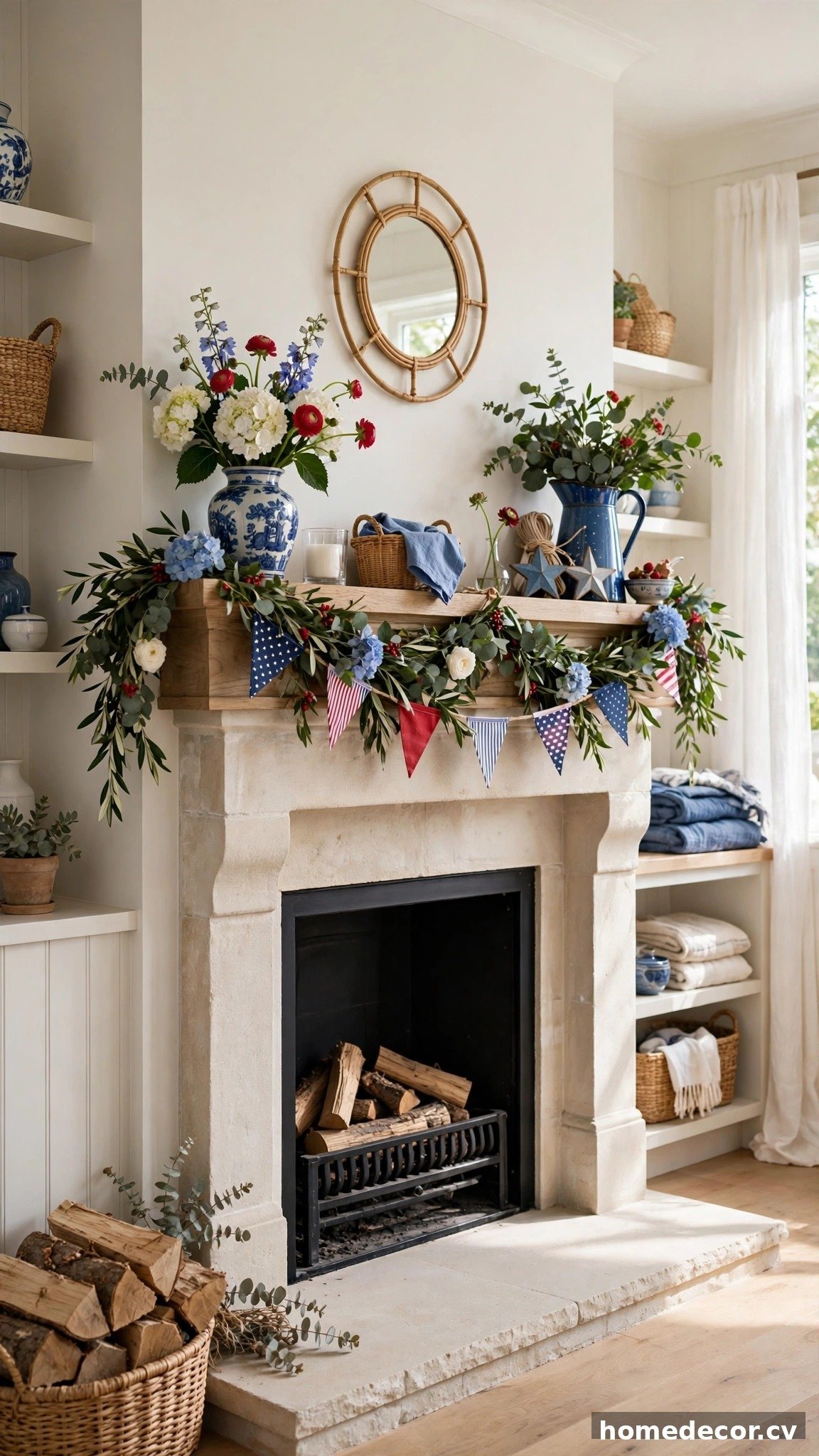 14 Summer Mantel Decor Ideas - Idea 9