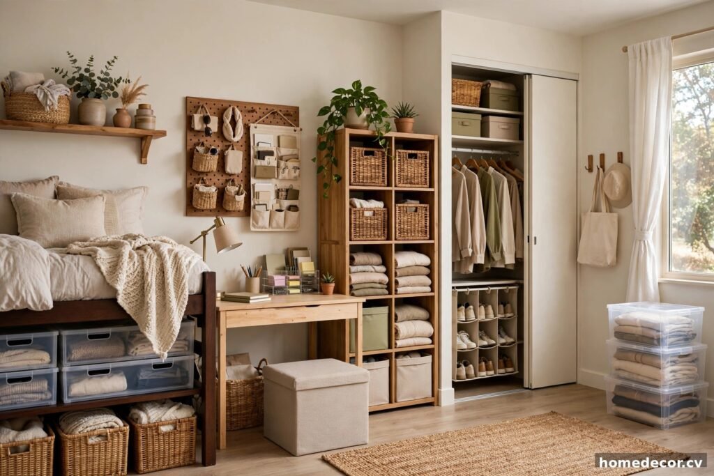 14 Dorm Room Storage Ideas