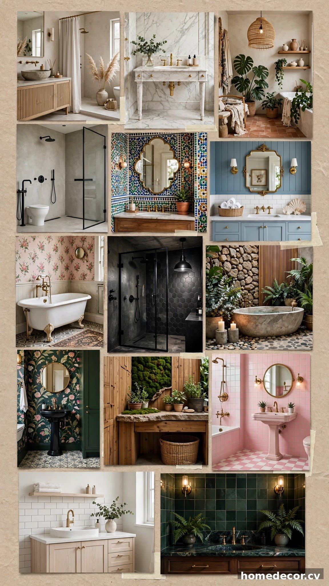 Pinterest pin: 14 Fun Bathroom Ideas