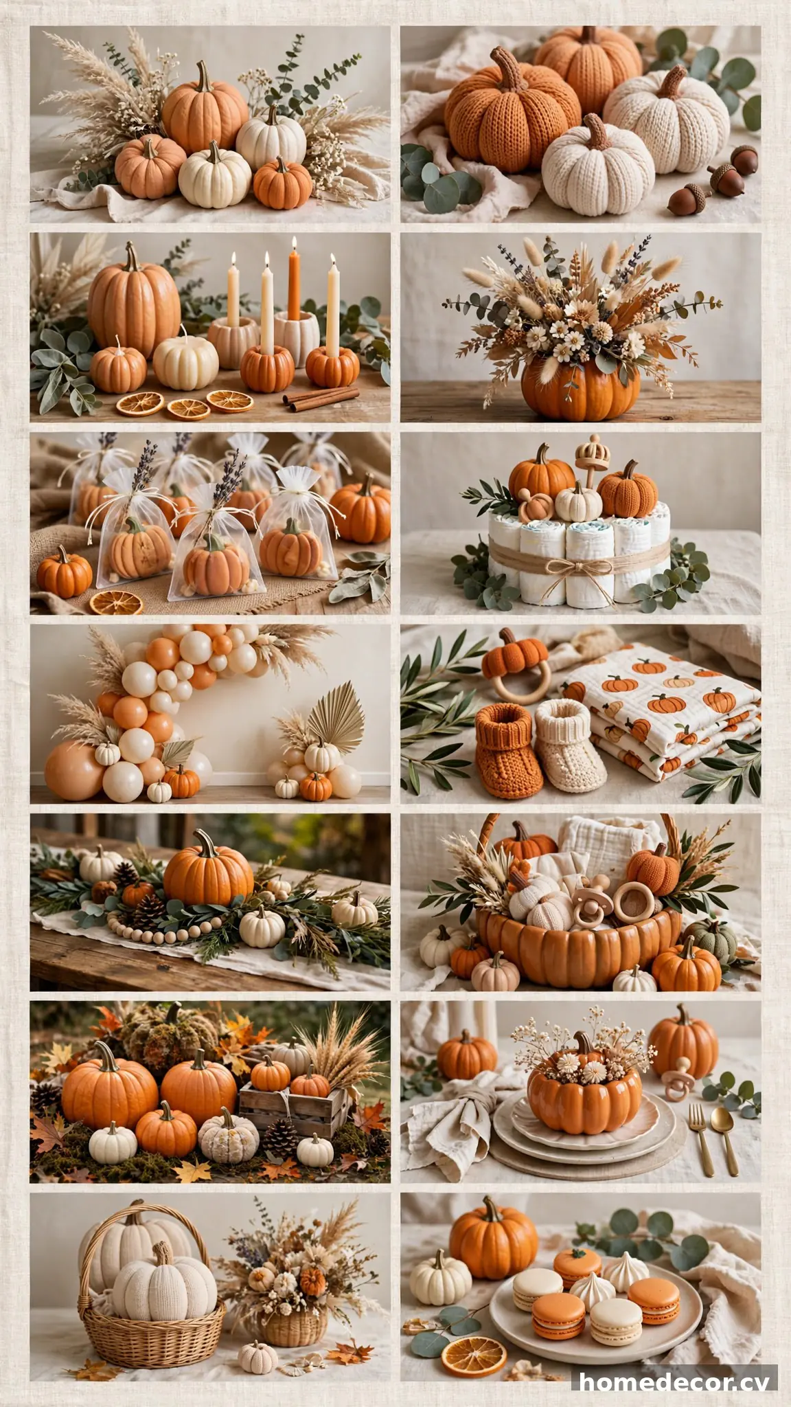 Pinterest pin: 14 Pumpkin Baby Shower Theme Ideas