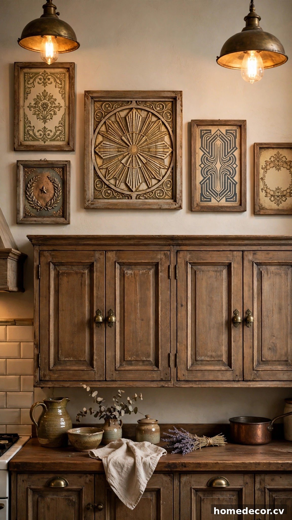 14 Ideas for Decorating Above Kitchen Cabinets - Idea 3