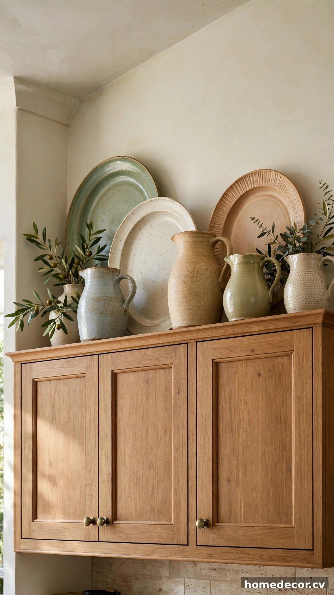 14 Ideas for Decorating Above Kitchen Cabinets - Idea 4