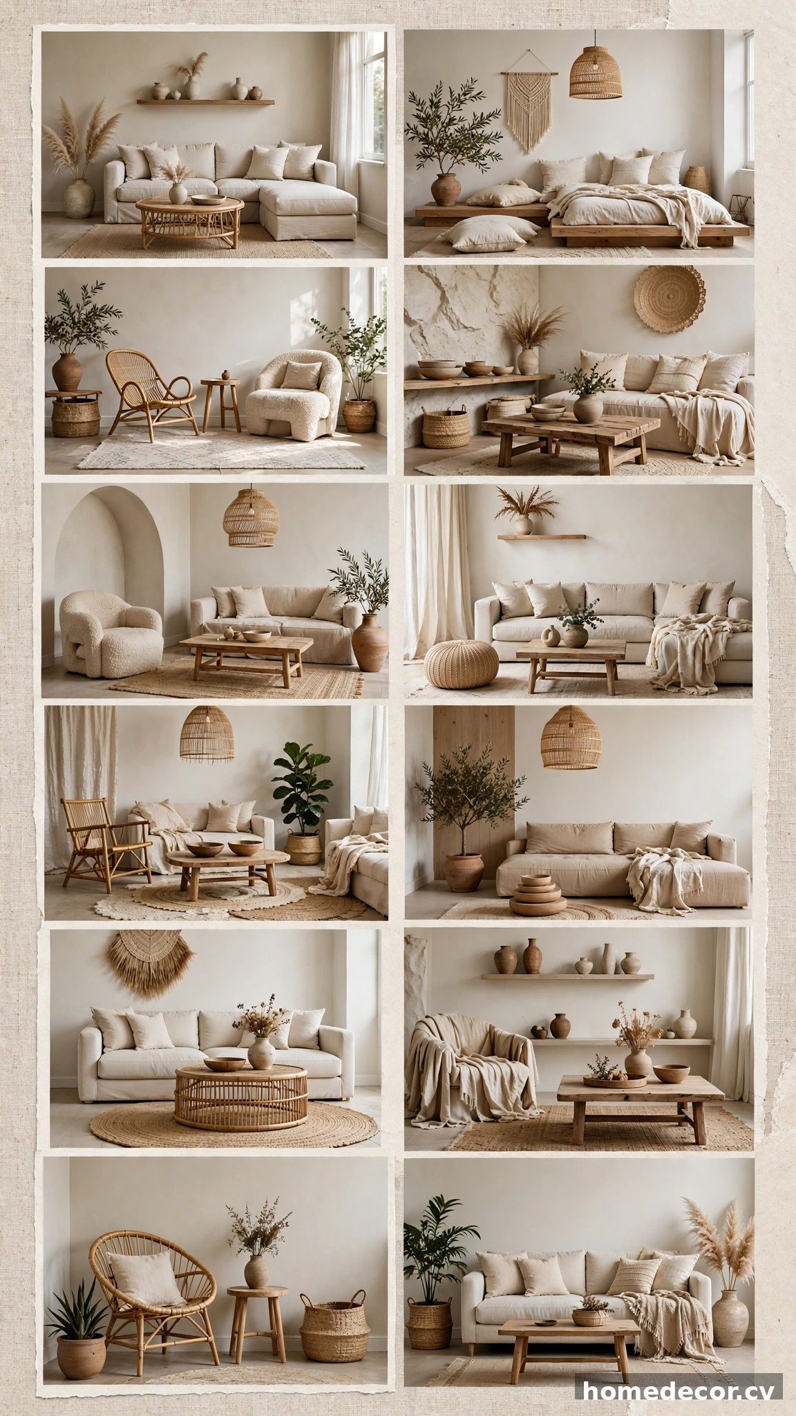 Pinterest pin: 14 Minimalist Bohemian Living Room Ideas