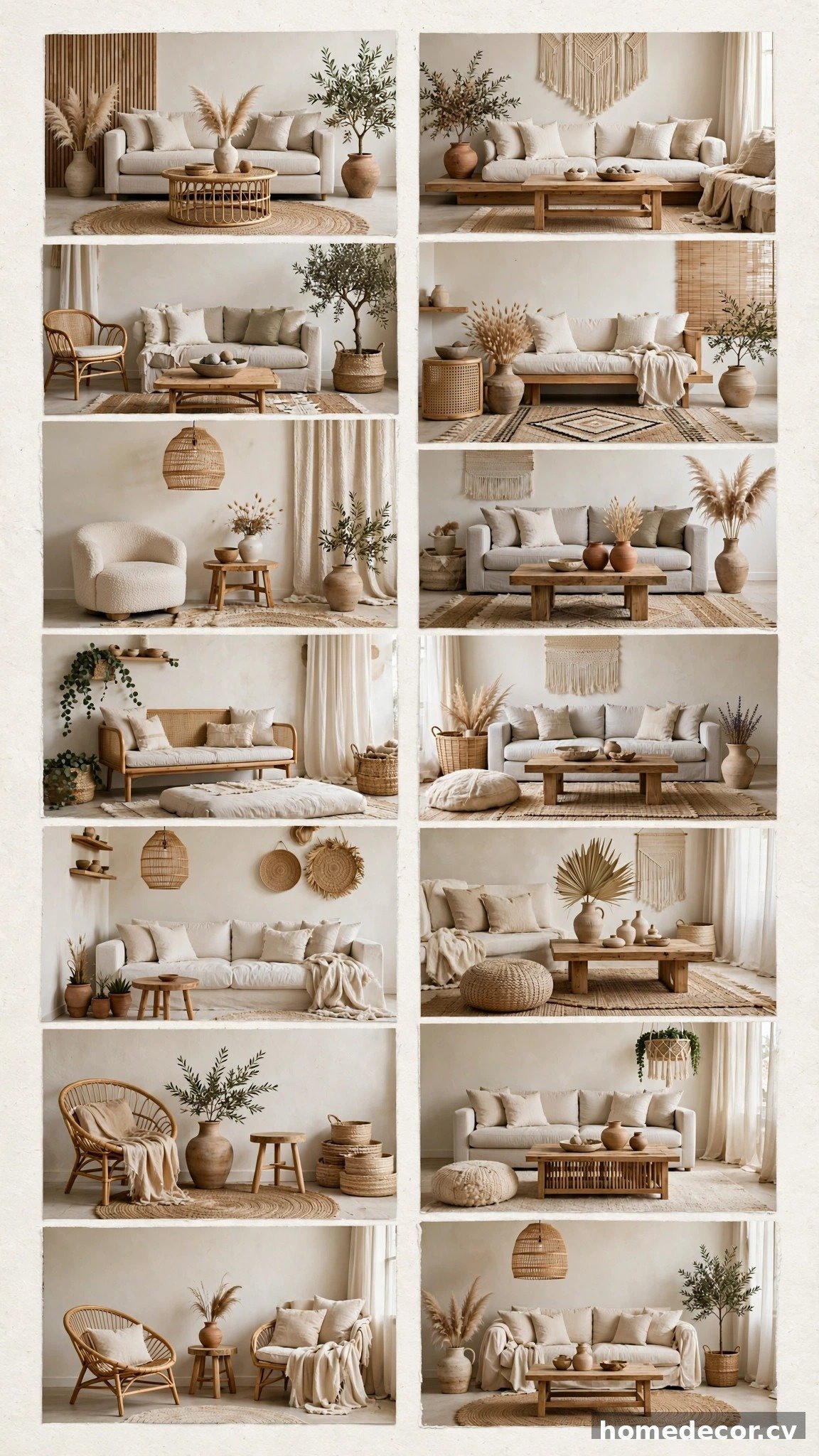 Pinterest pin: 14 Minimalist Bohemian Living Room Ideas