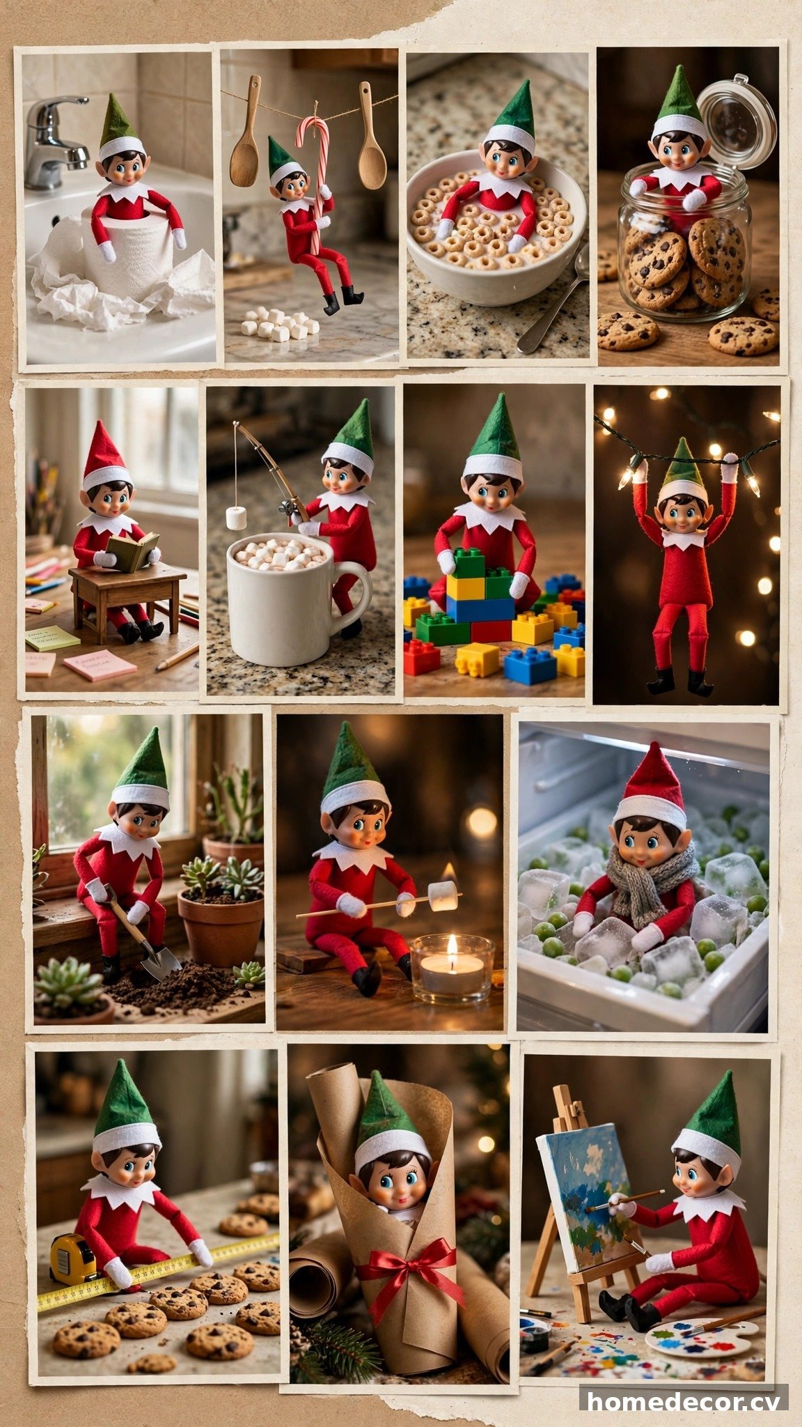 Pinterest pin: 14 Funny Elf on the Shelf Ideas