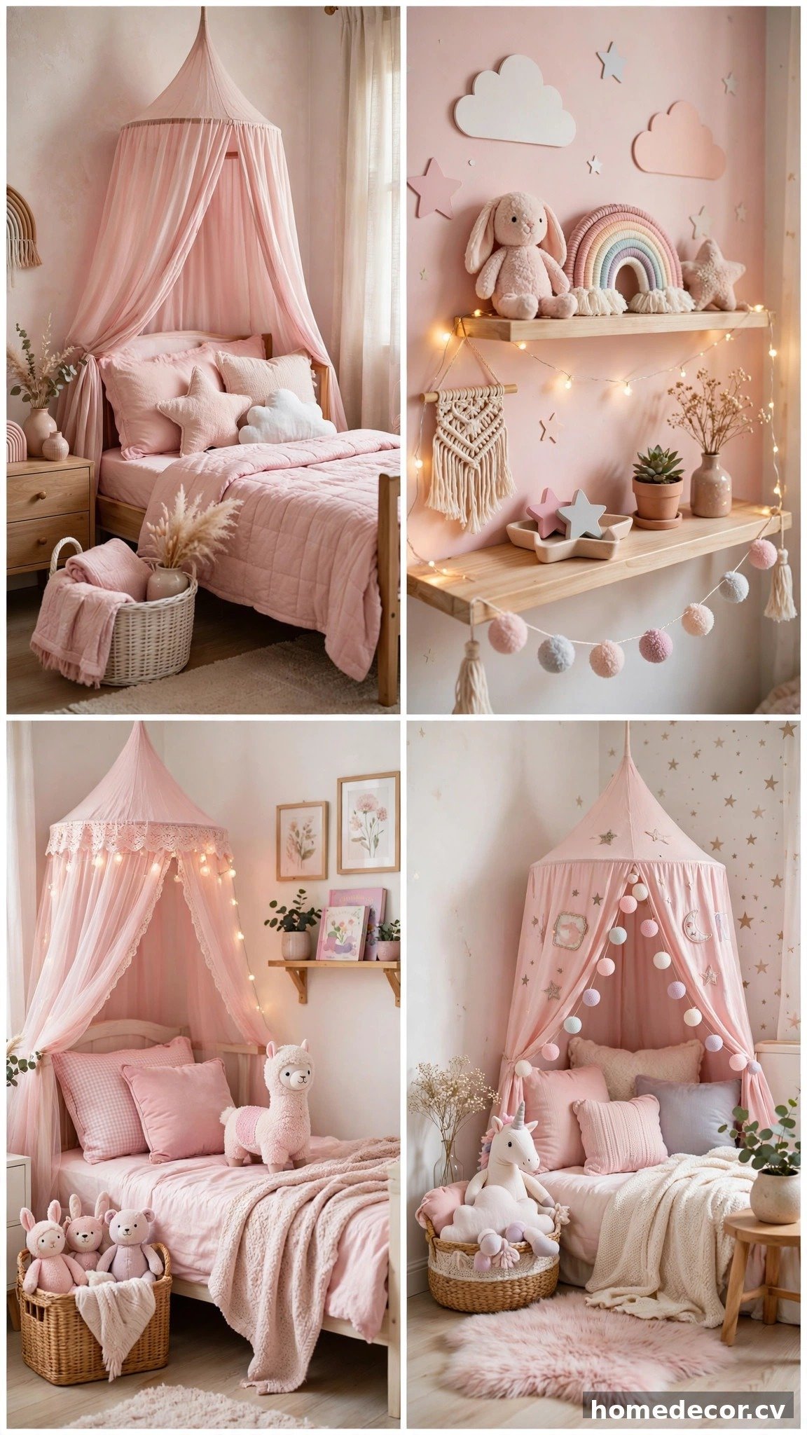 Pinterest pin: 15 Little Girls Bedroom Ideas
