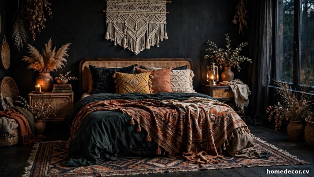 14 Dark Boho Bedroom Ideas
