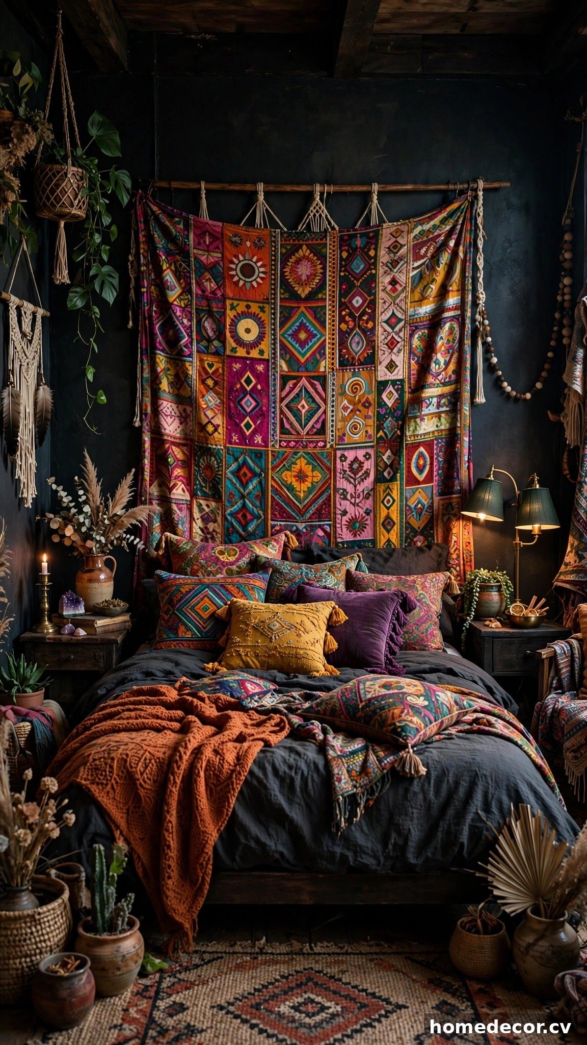 14 Dark Boho Bedroom Ideas - Idea 11