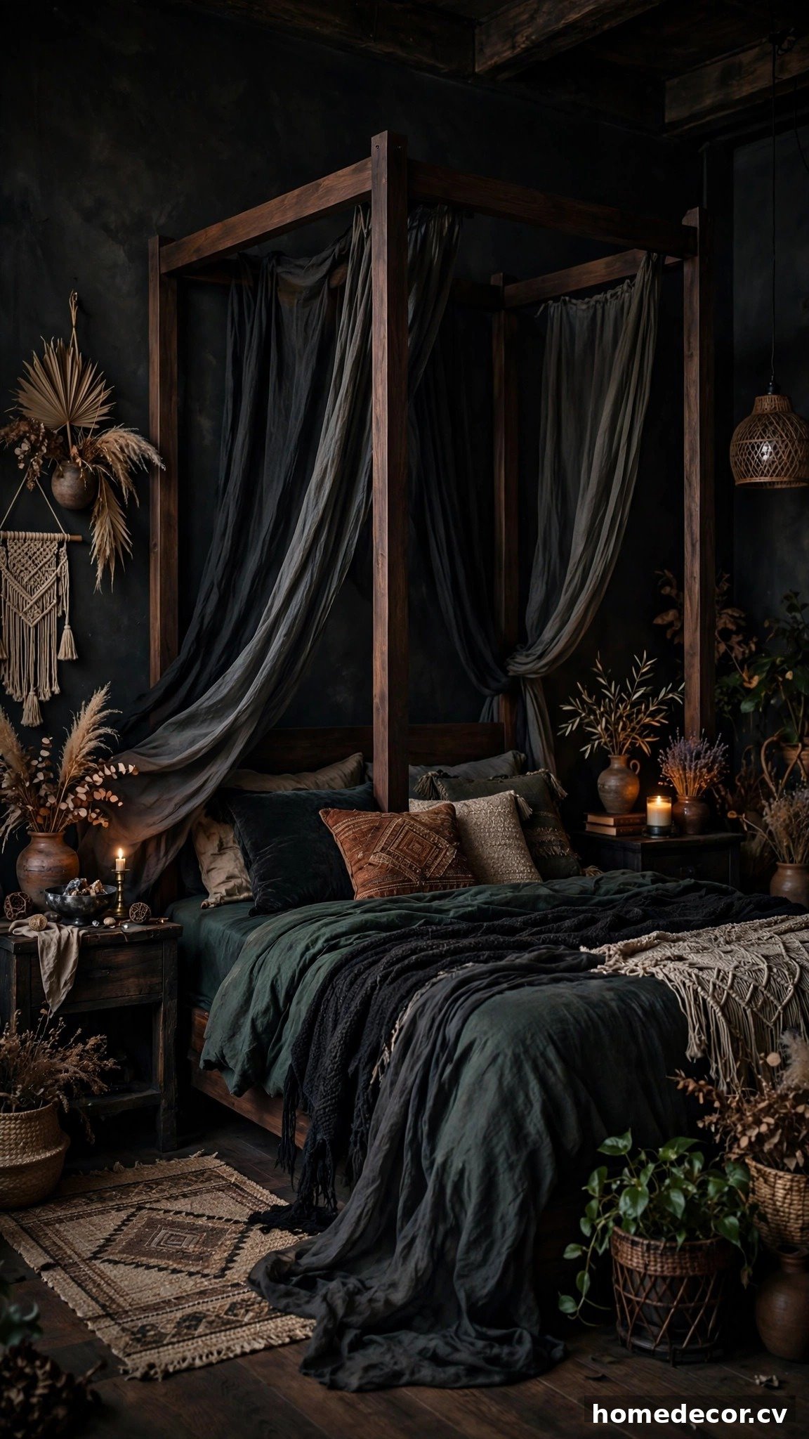 14 Dark Boho Bedroom Ideas - Idea 6