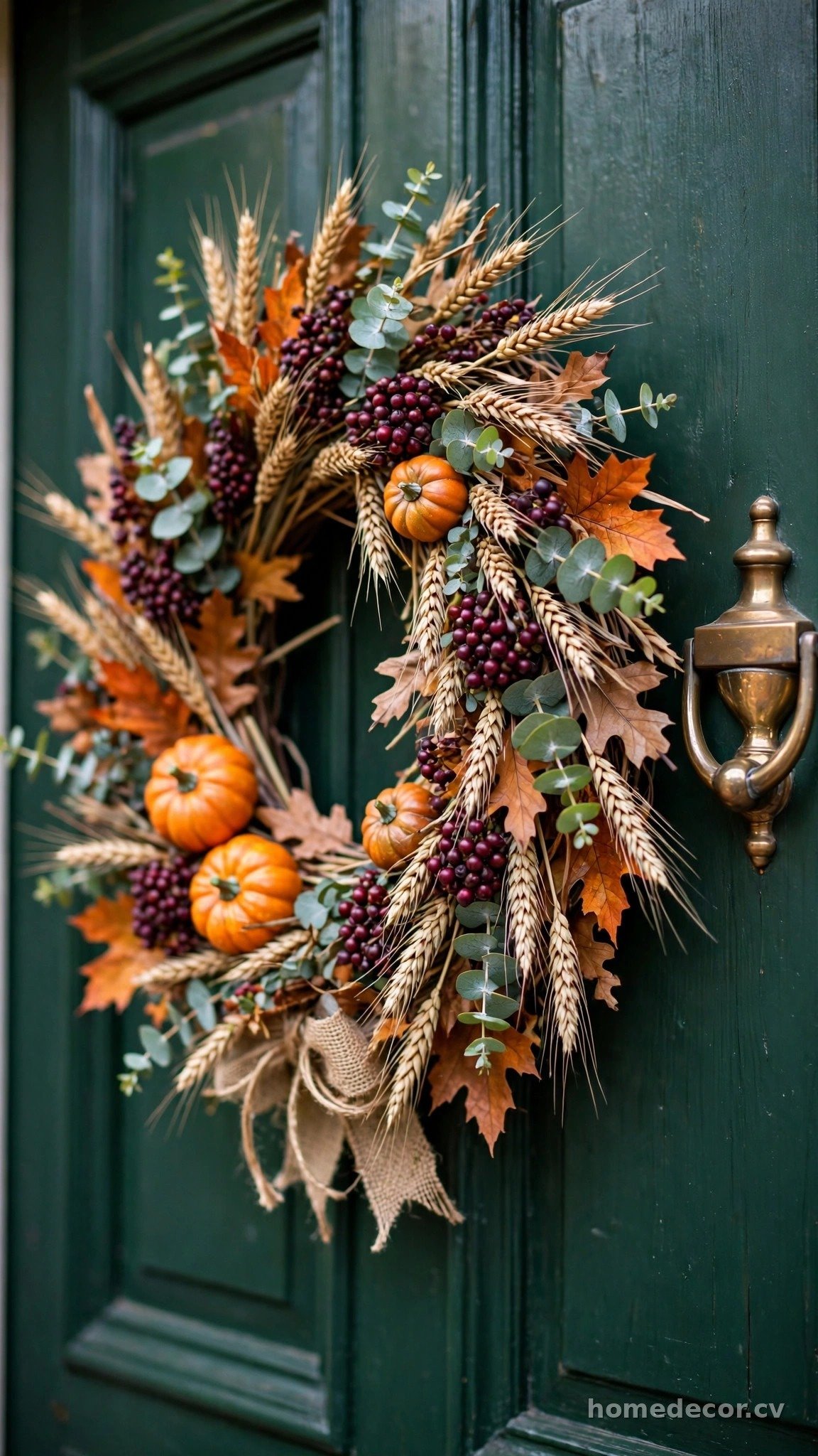 Harvest Wreath with Dried Accents