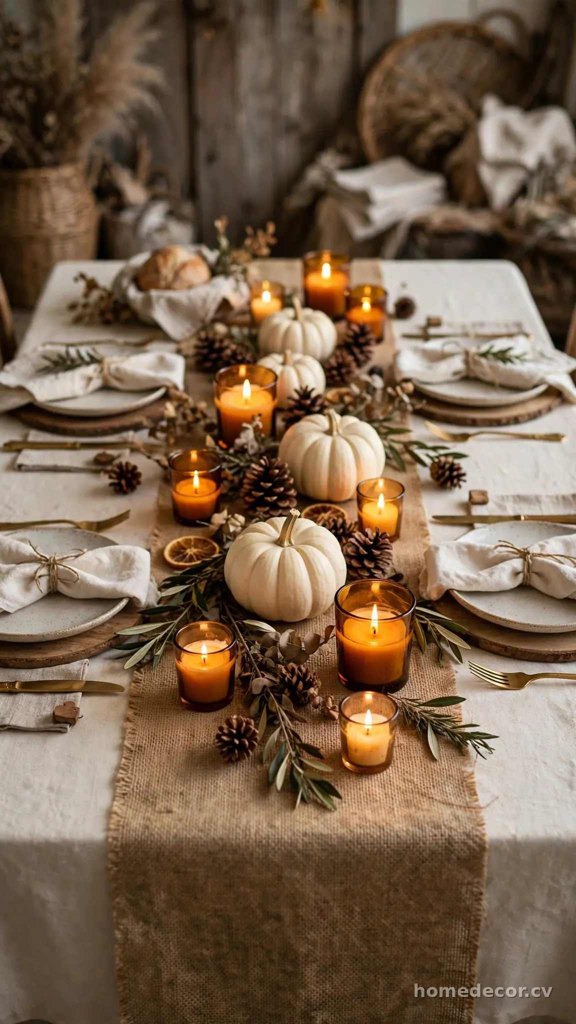 Rustic Burlap Table Runner